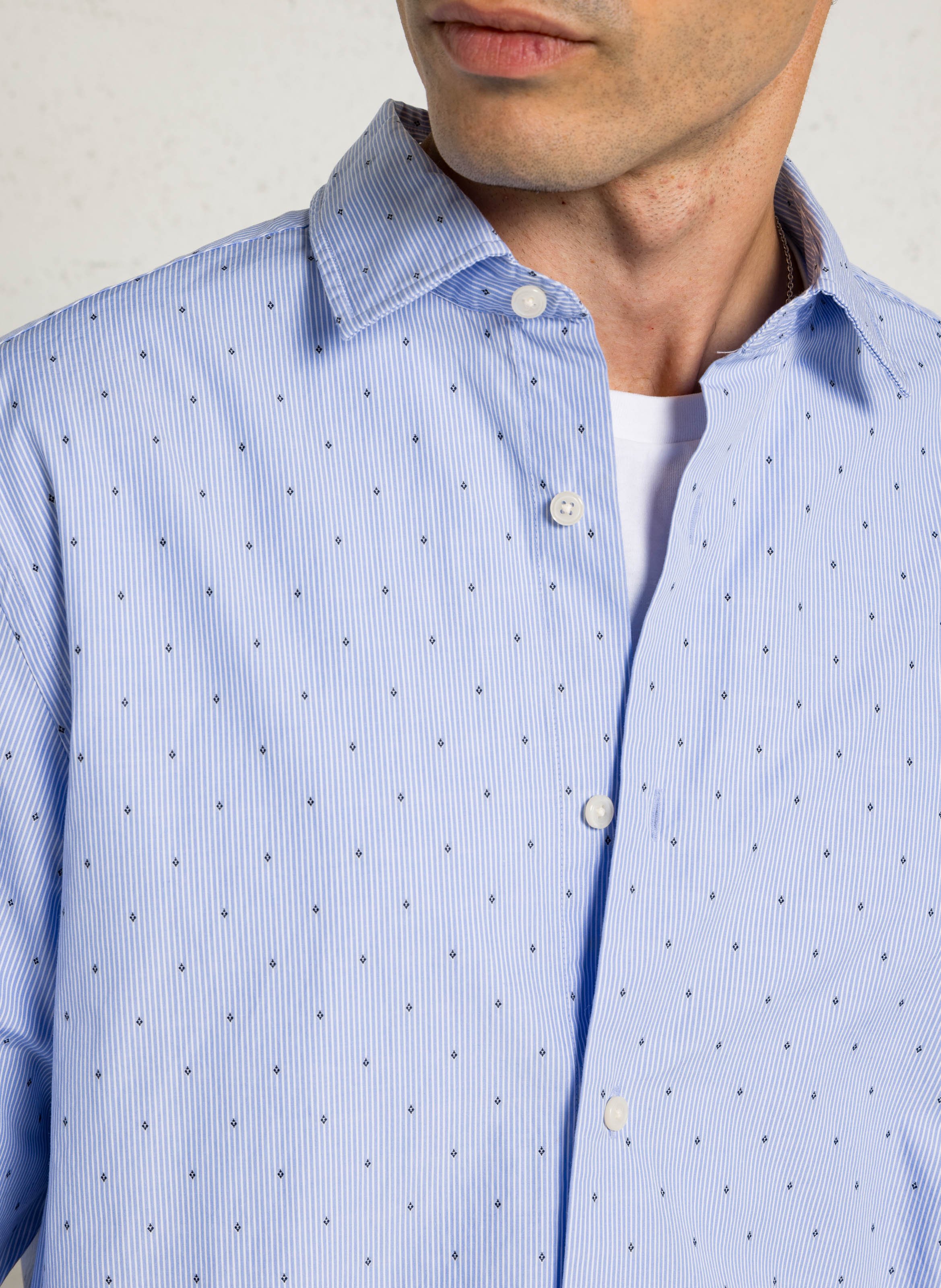 Cotton shirt with classic collar GANT Blue