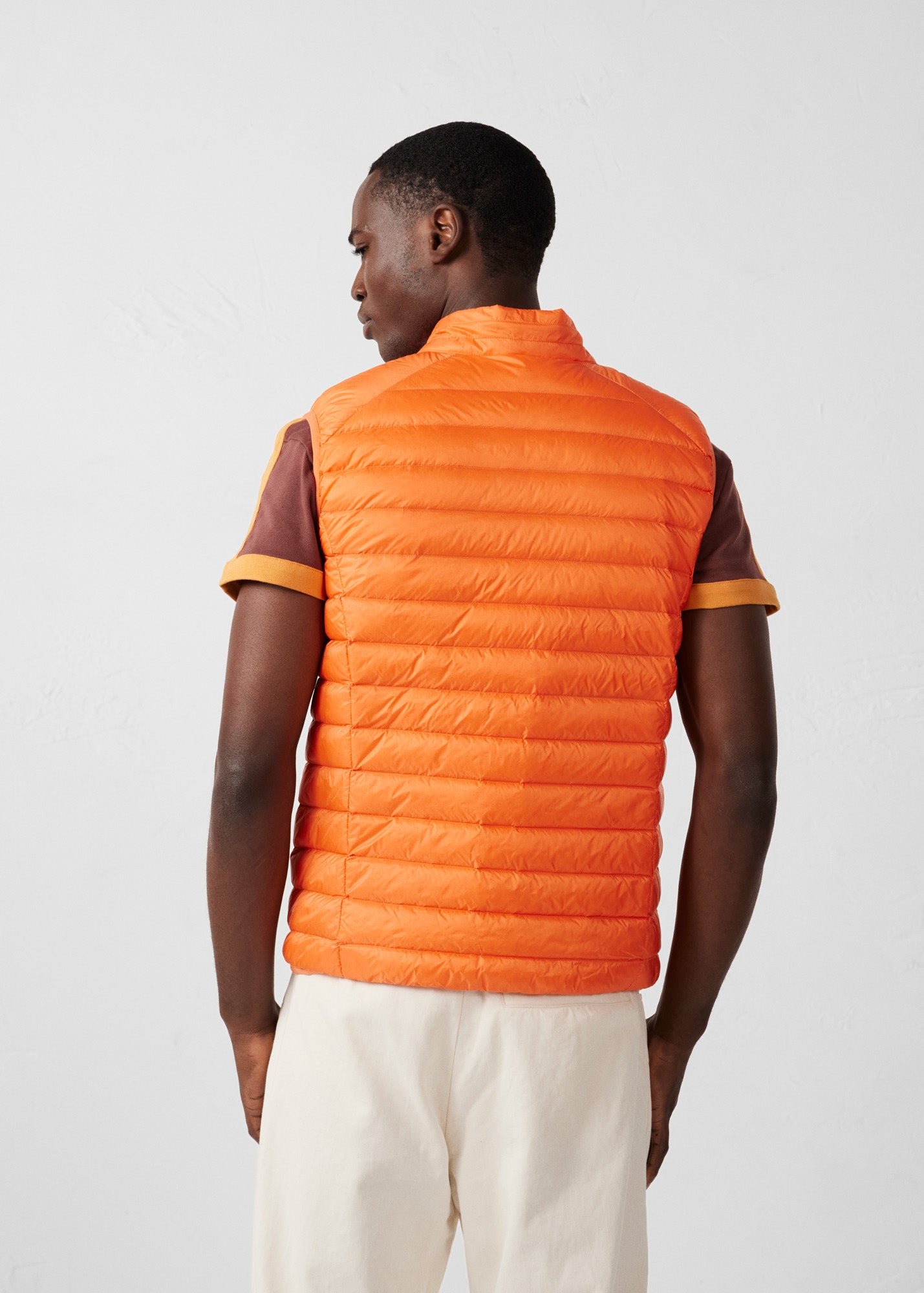 Sleeveless puffer jacket Tom JOTT Orange