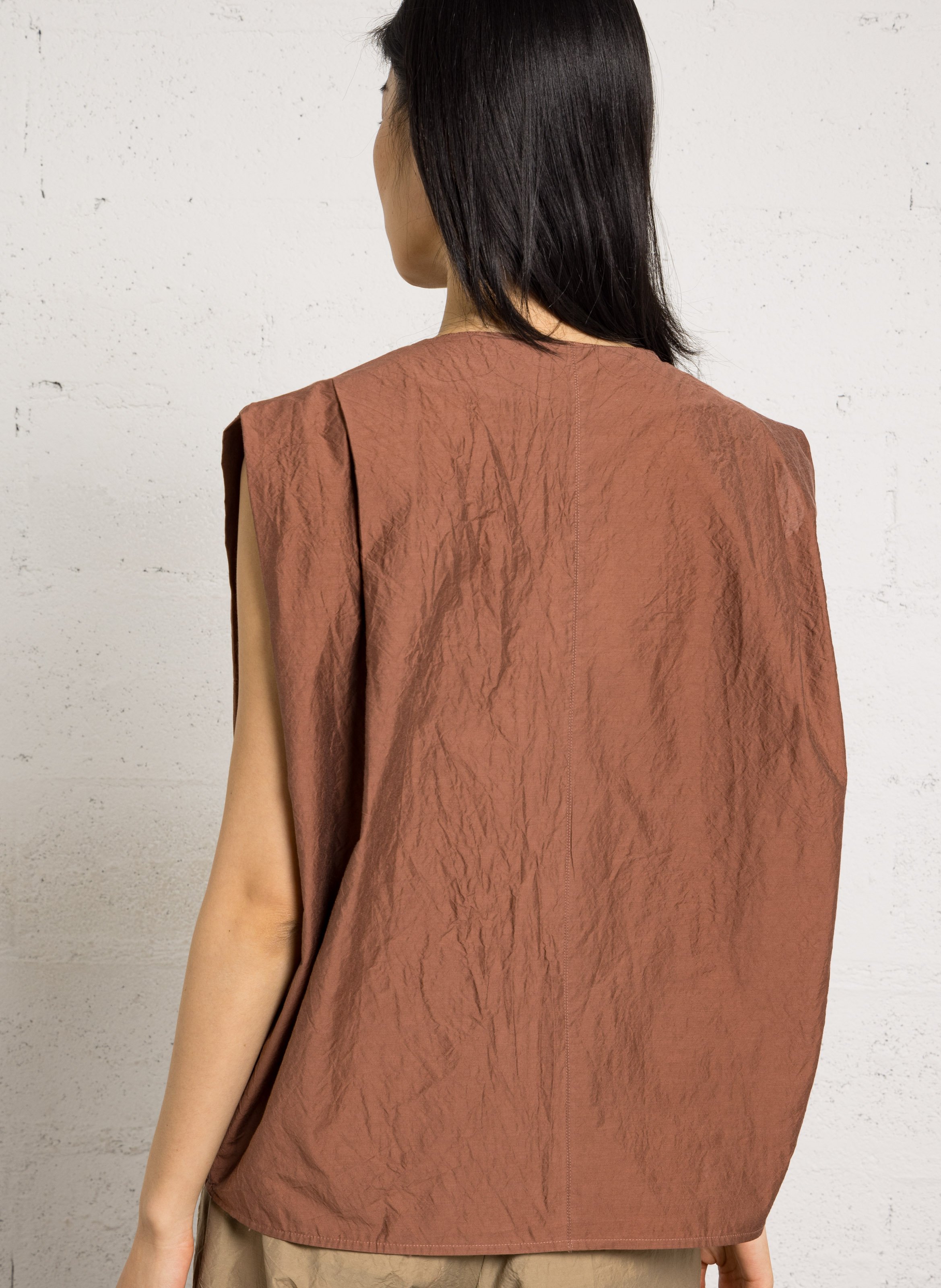 Oversized top in blended organic cotton. SOEUR Pink