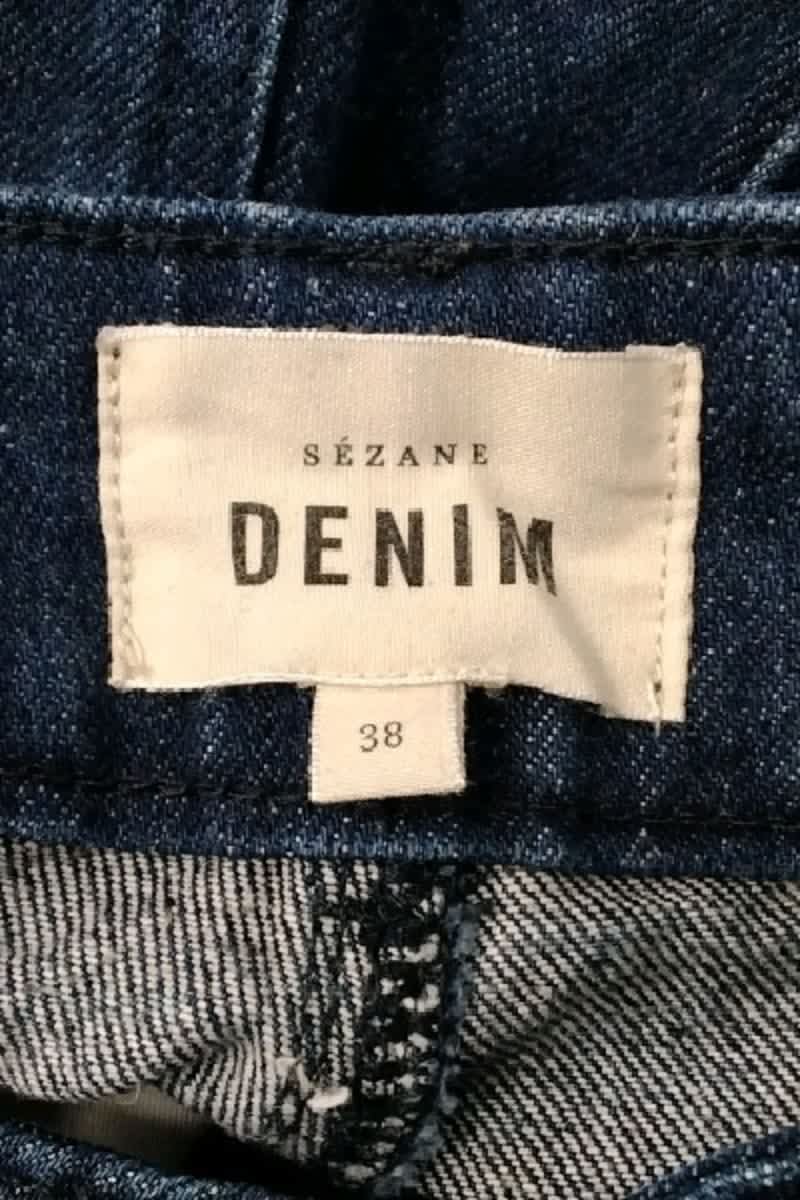 Straight cotton-blend pants SEZANE - Seconde main Blue