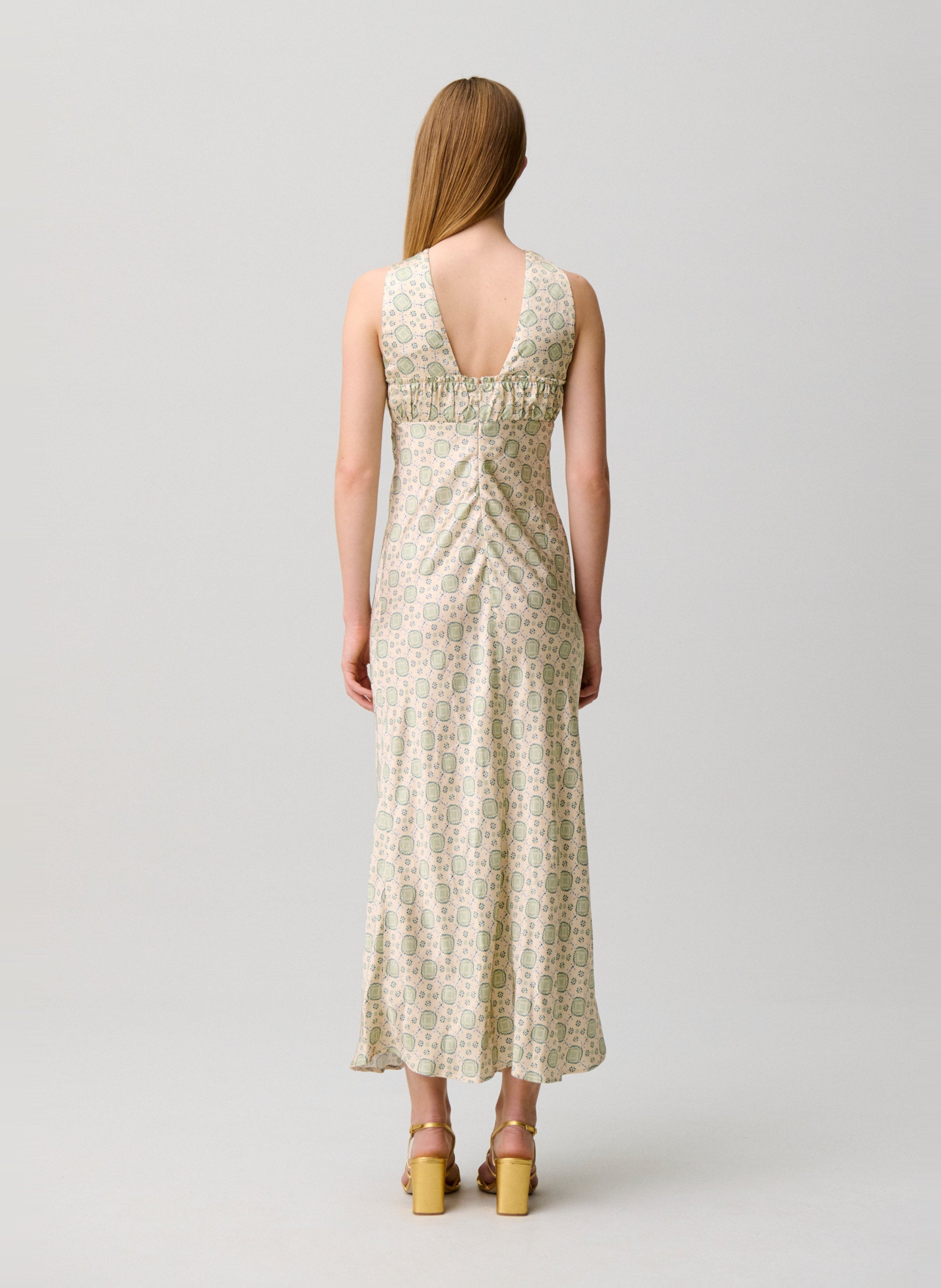 Robe midi sans manches imprimée CLAUDIE PIERLOT Multicolore