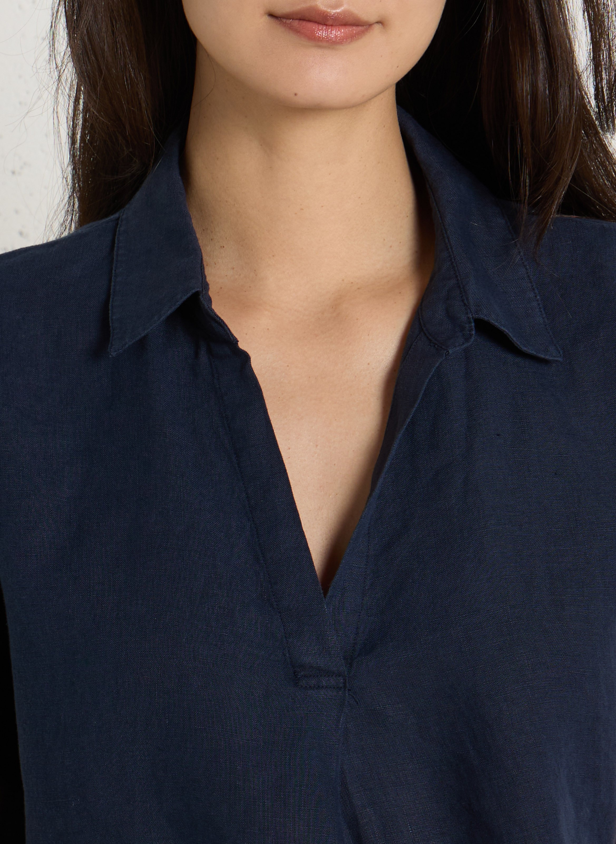 Weites Top aus Leinen SUD EXPRESS Blau