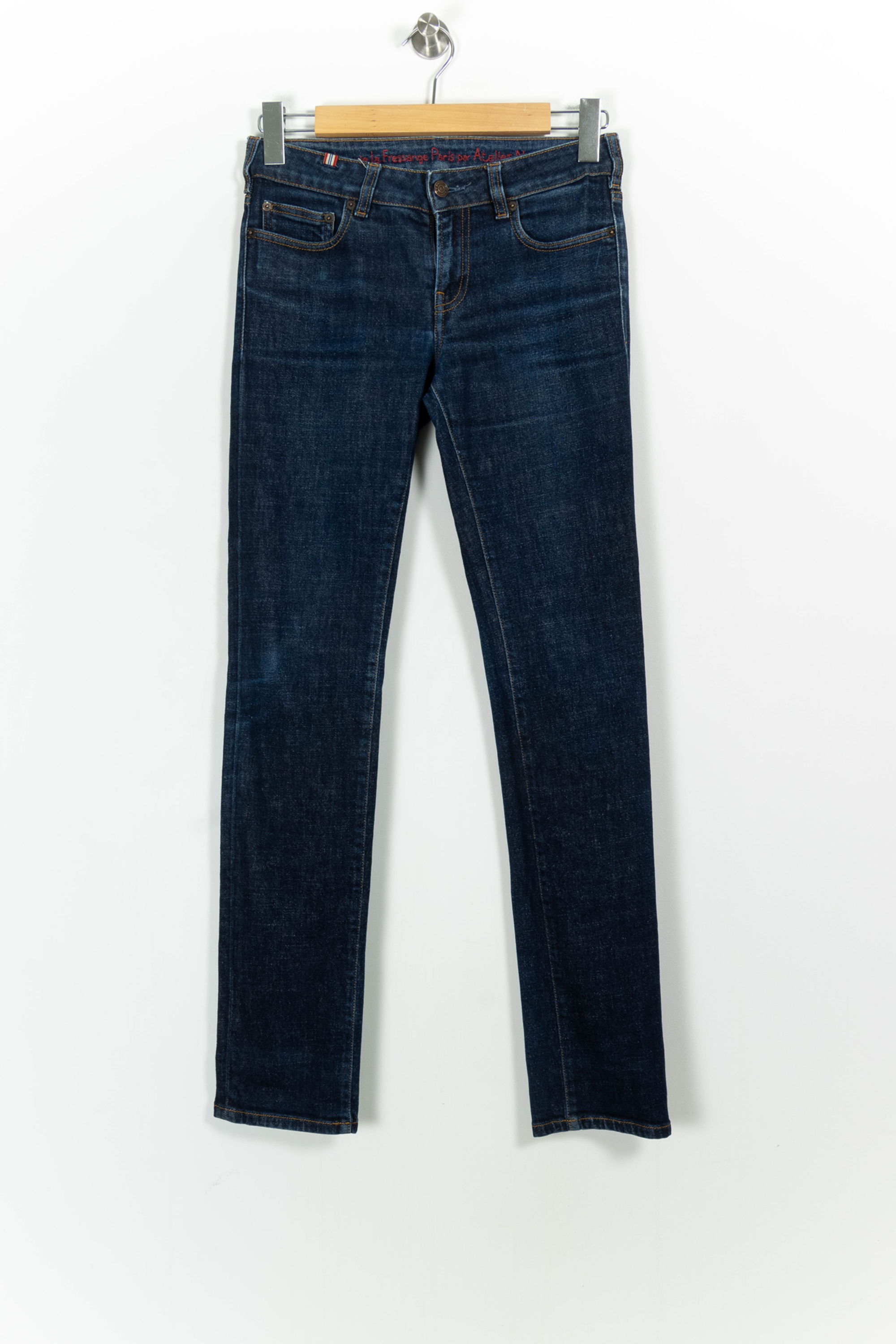 Cropped slim jeans with studs INES DE LA FRESSANGE - Seconde main Blue