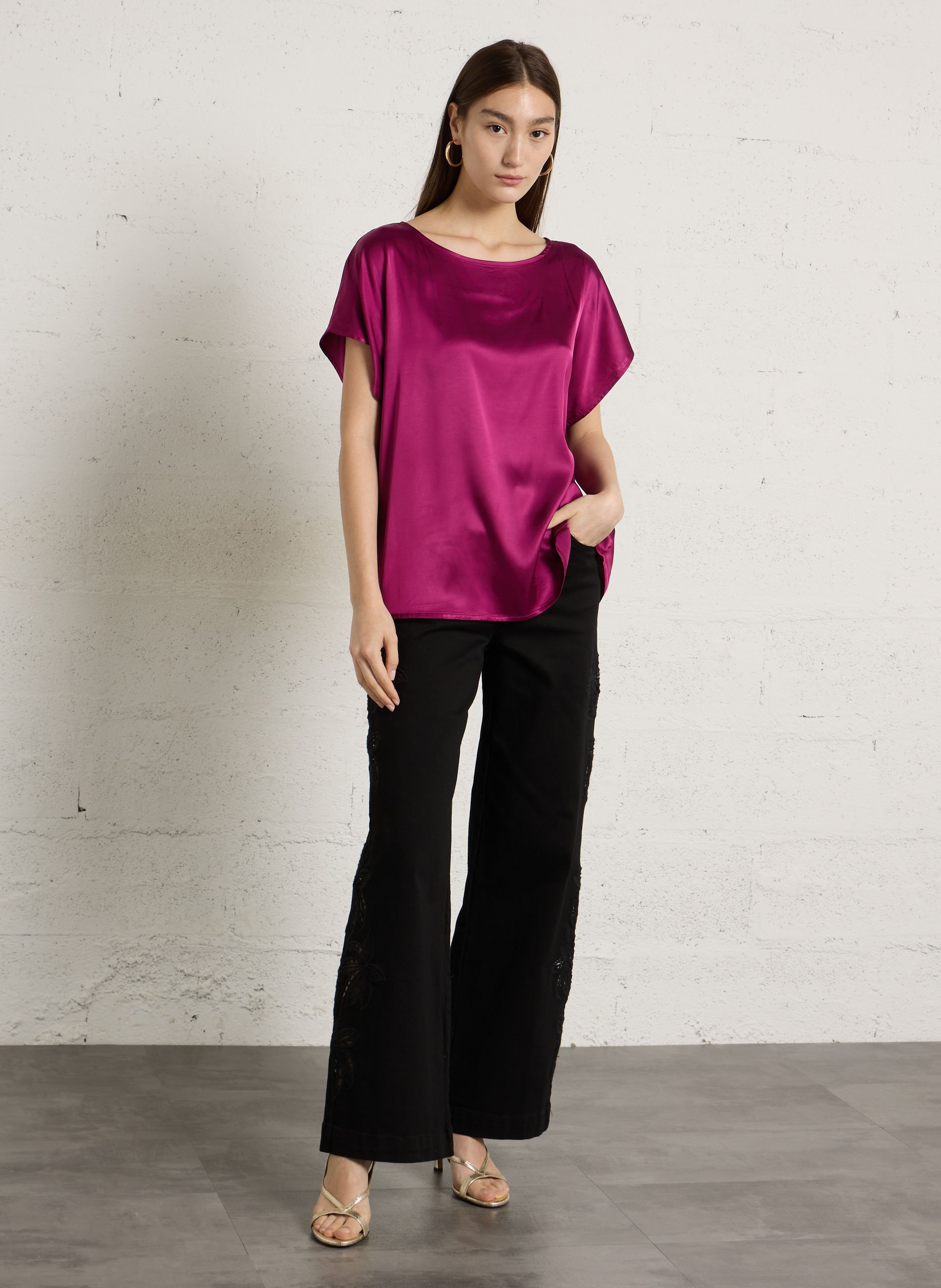 Top met ronde hals SUD EXPRESS Roze