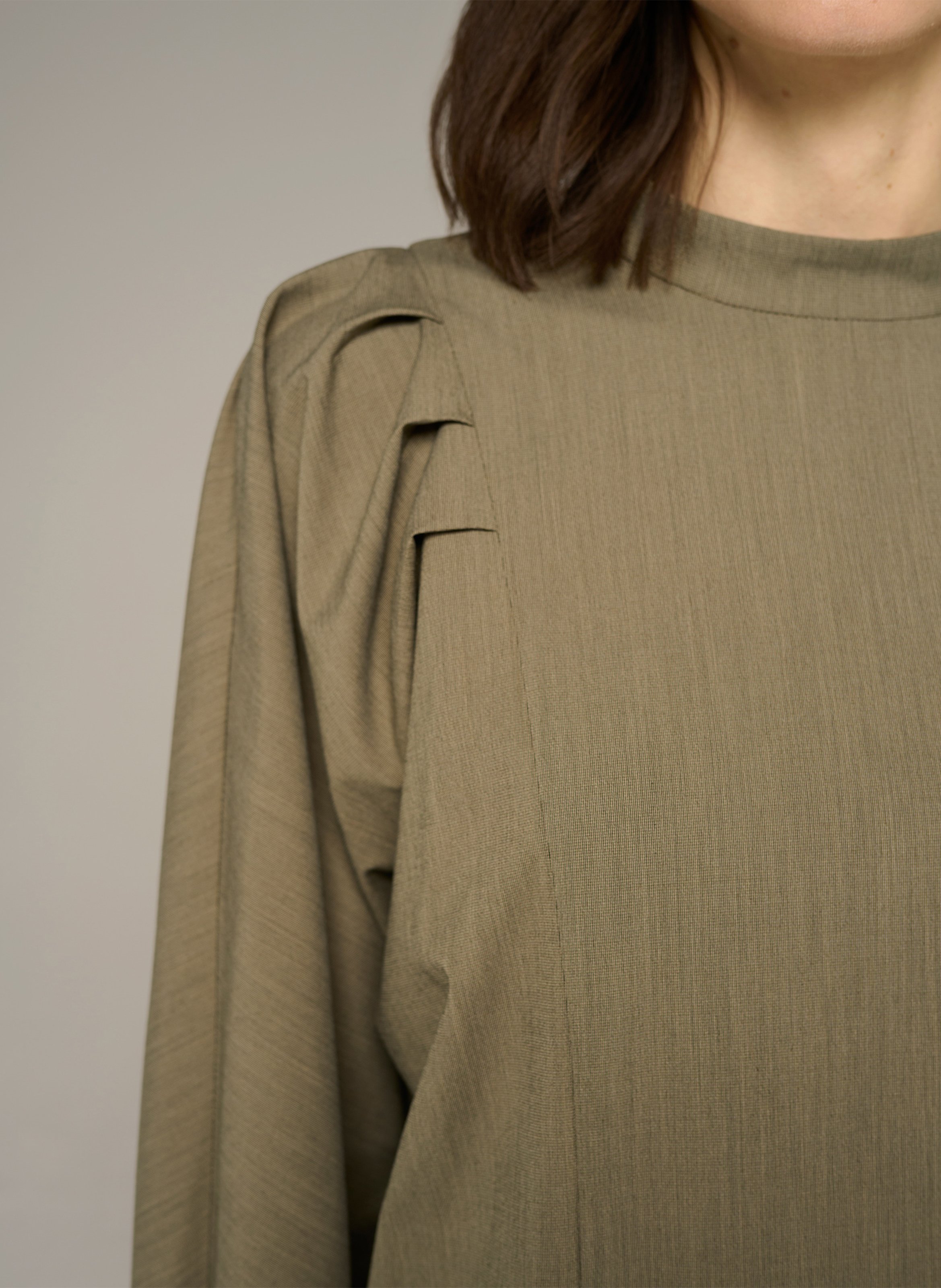 Straight dress with long sleeves COTELAC Khaki