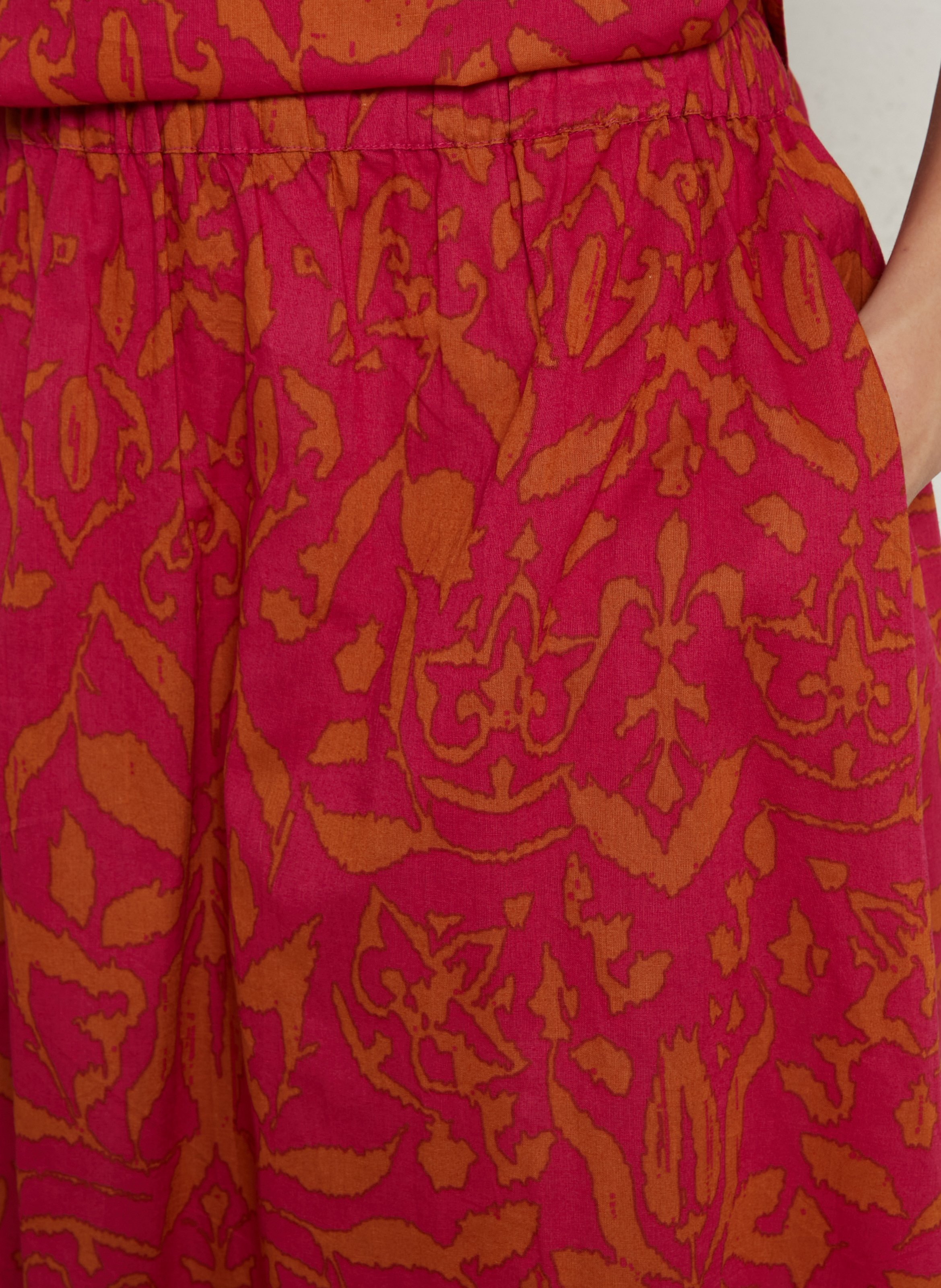 Printed flared cotton skirt MAISON 123 Pink