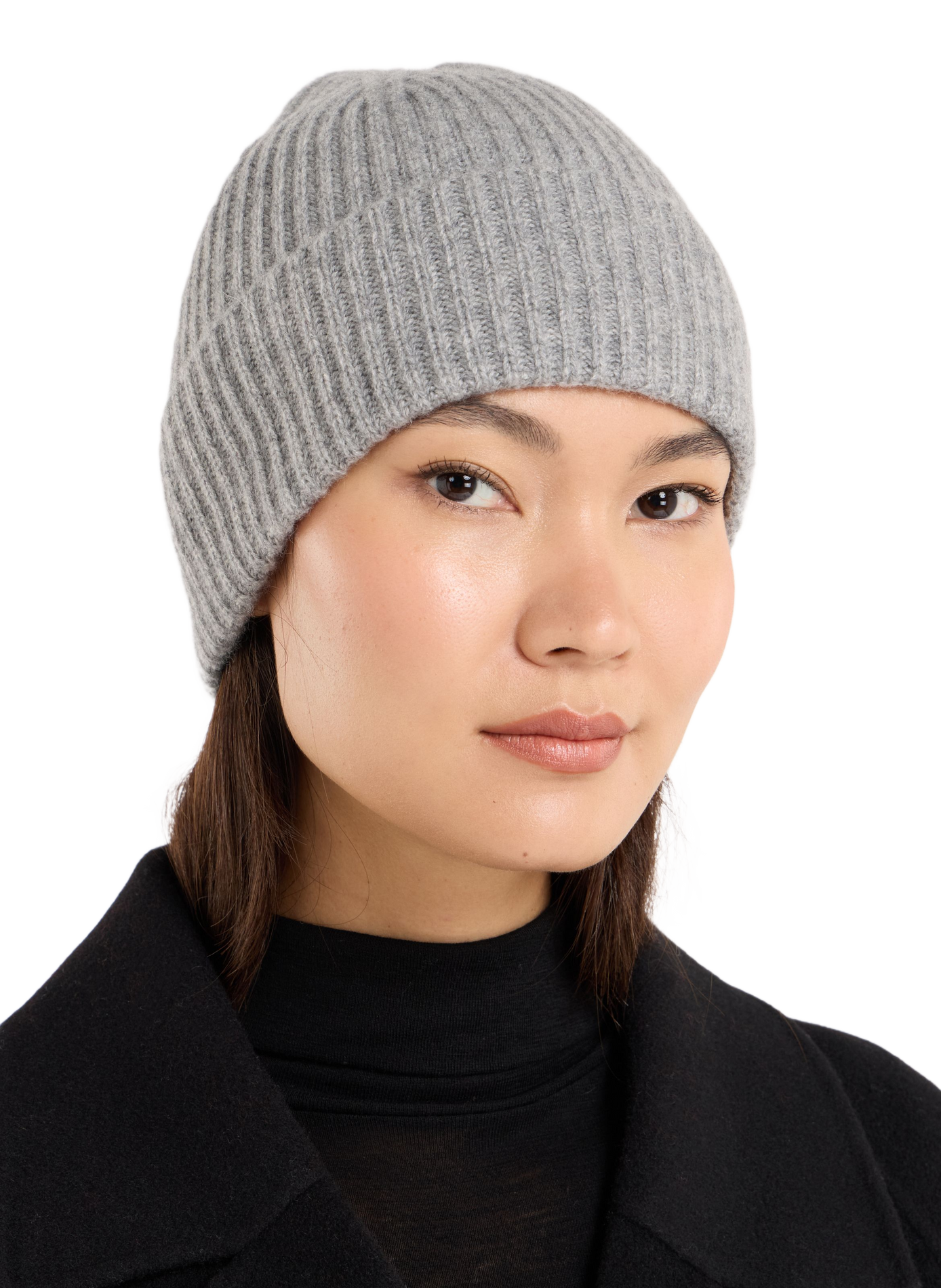 Ribbed-knit cashmere hat SAISON 1865 Grey