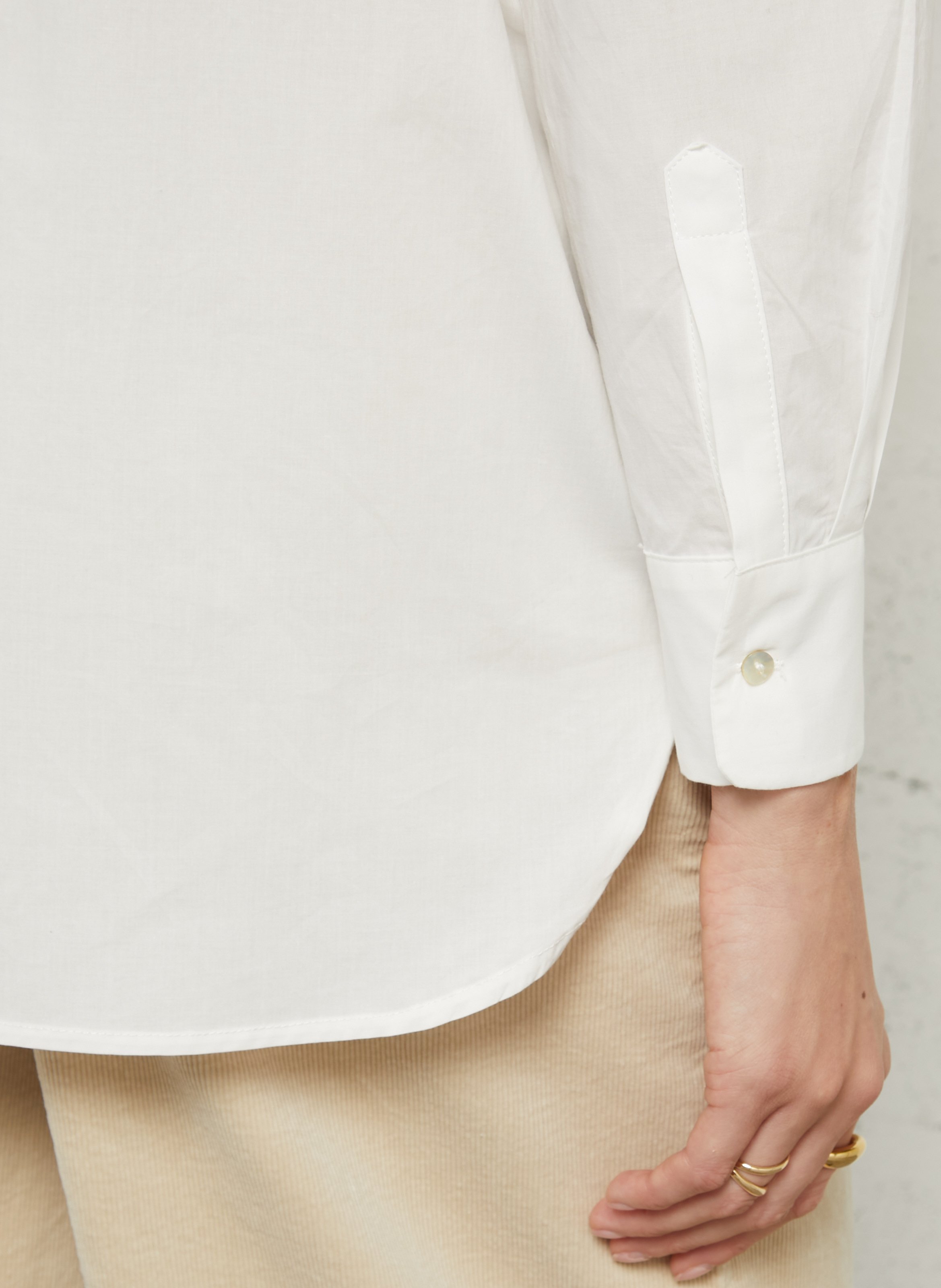 Straight-cut cotton shirt with classic collar JC SOPHIE White