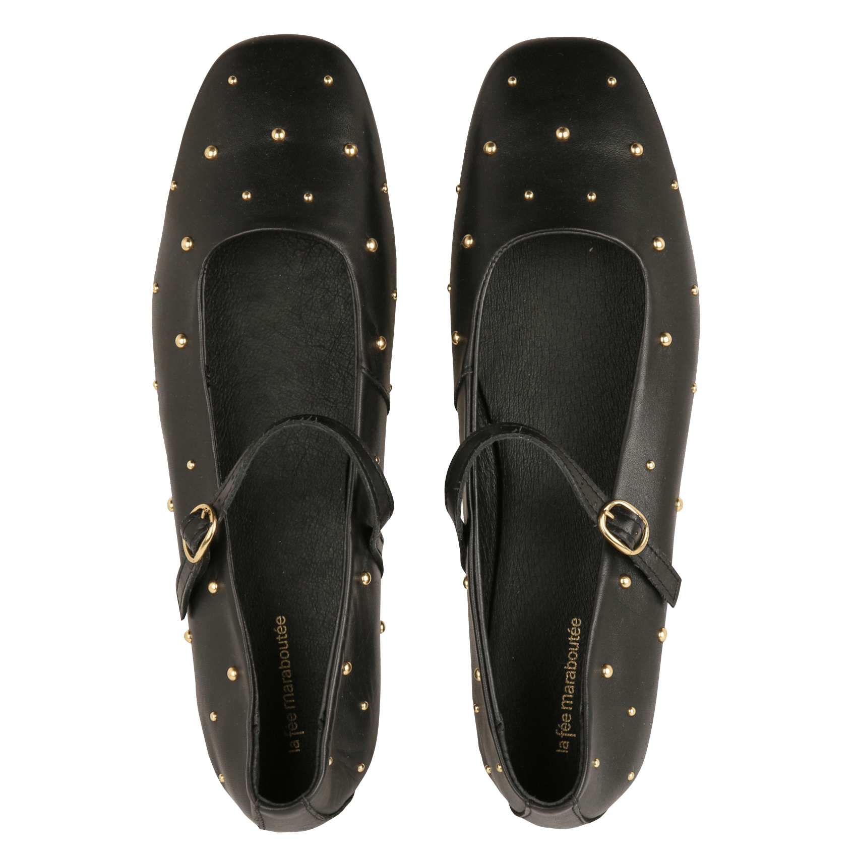 Riemchenballerinas aus Leder LA FEE MARABOUTEE Schwarz