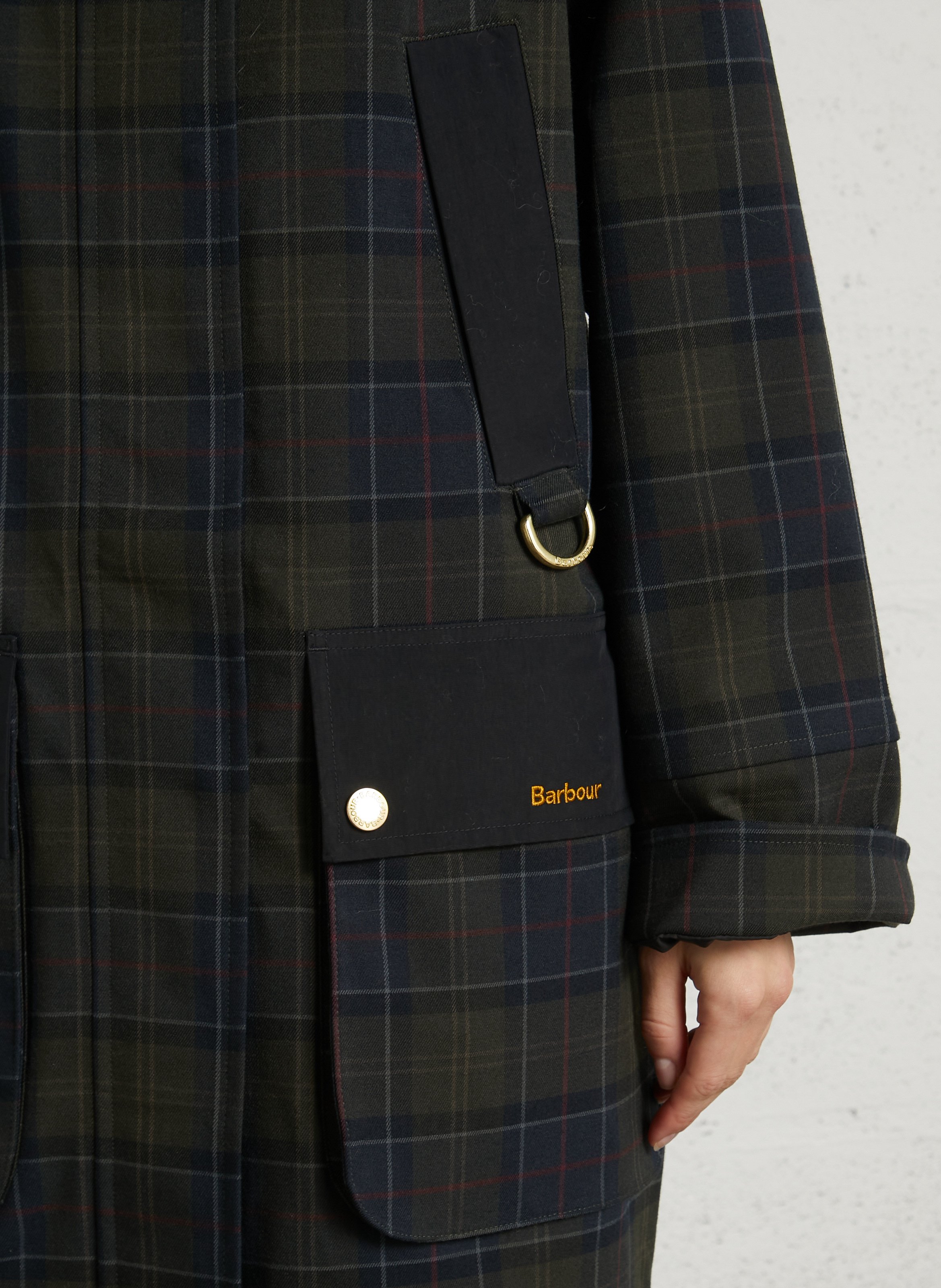 Oversized geruite jas BARBOUR Groen