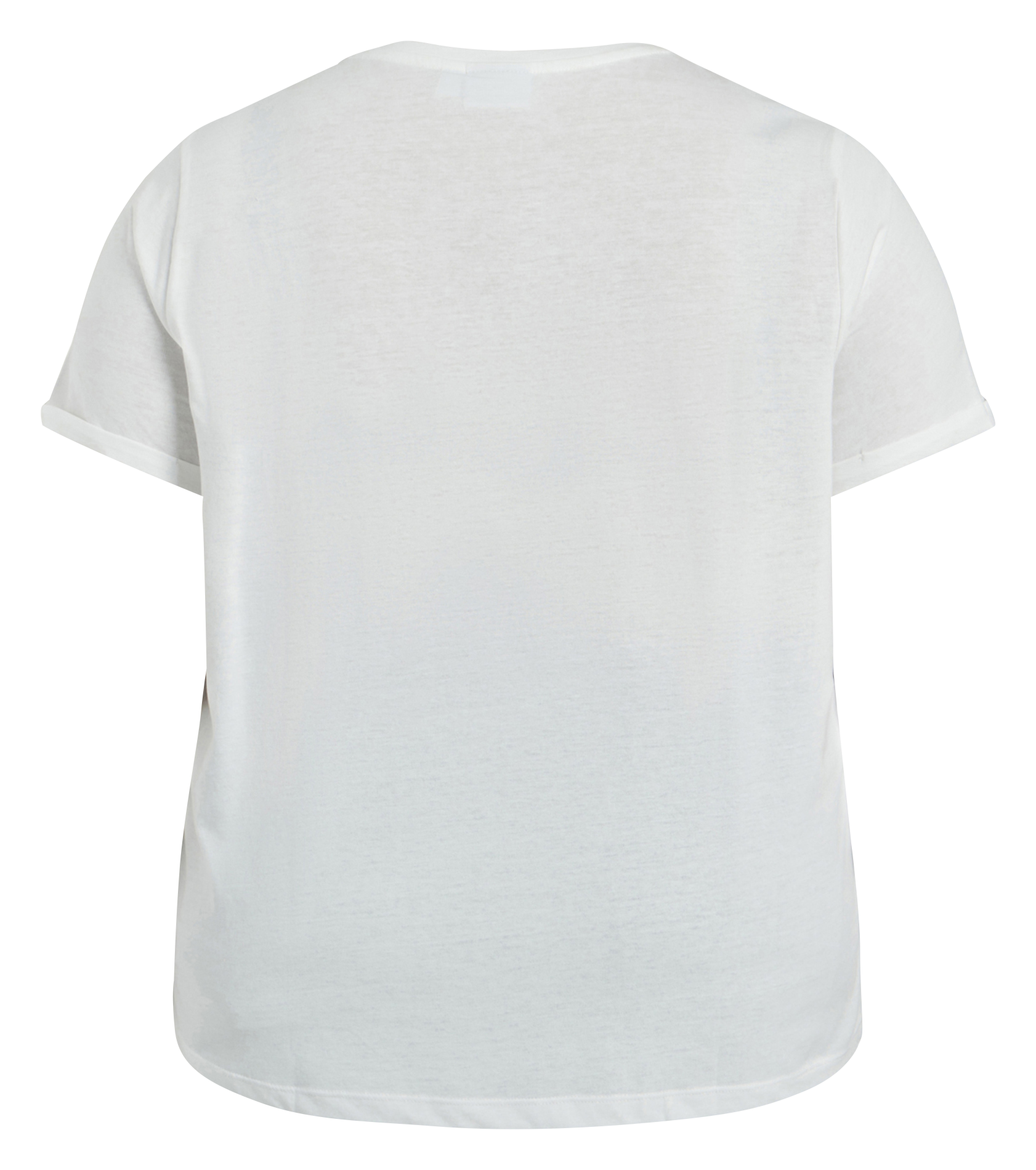 Round-neck cotton-blend T-shirt EVOKED White