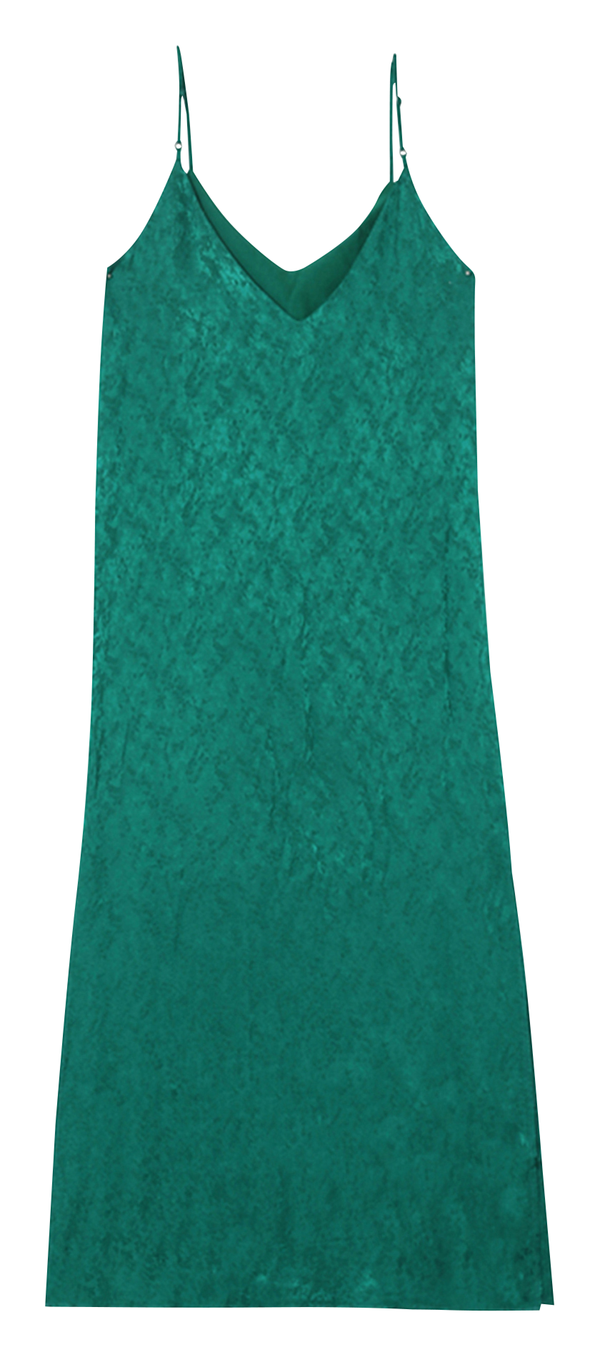 Long flared V-neck dress GRACE ET MILA Green