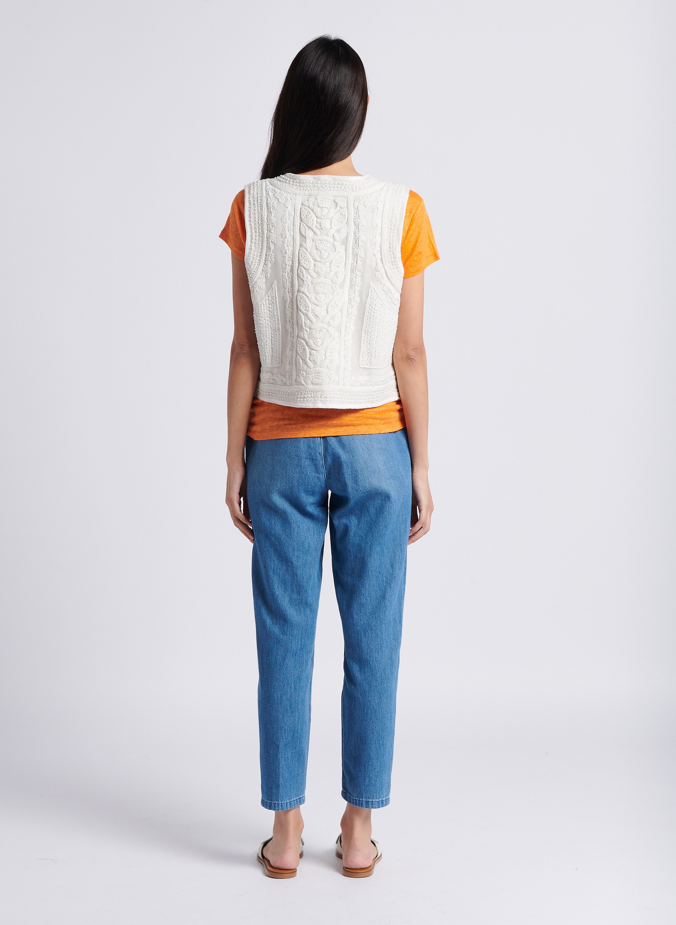 Straight leg cotton jeans MAISON 123 Blue