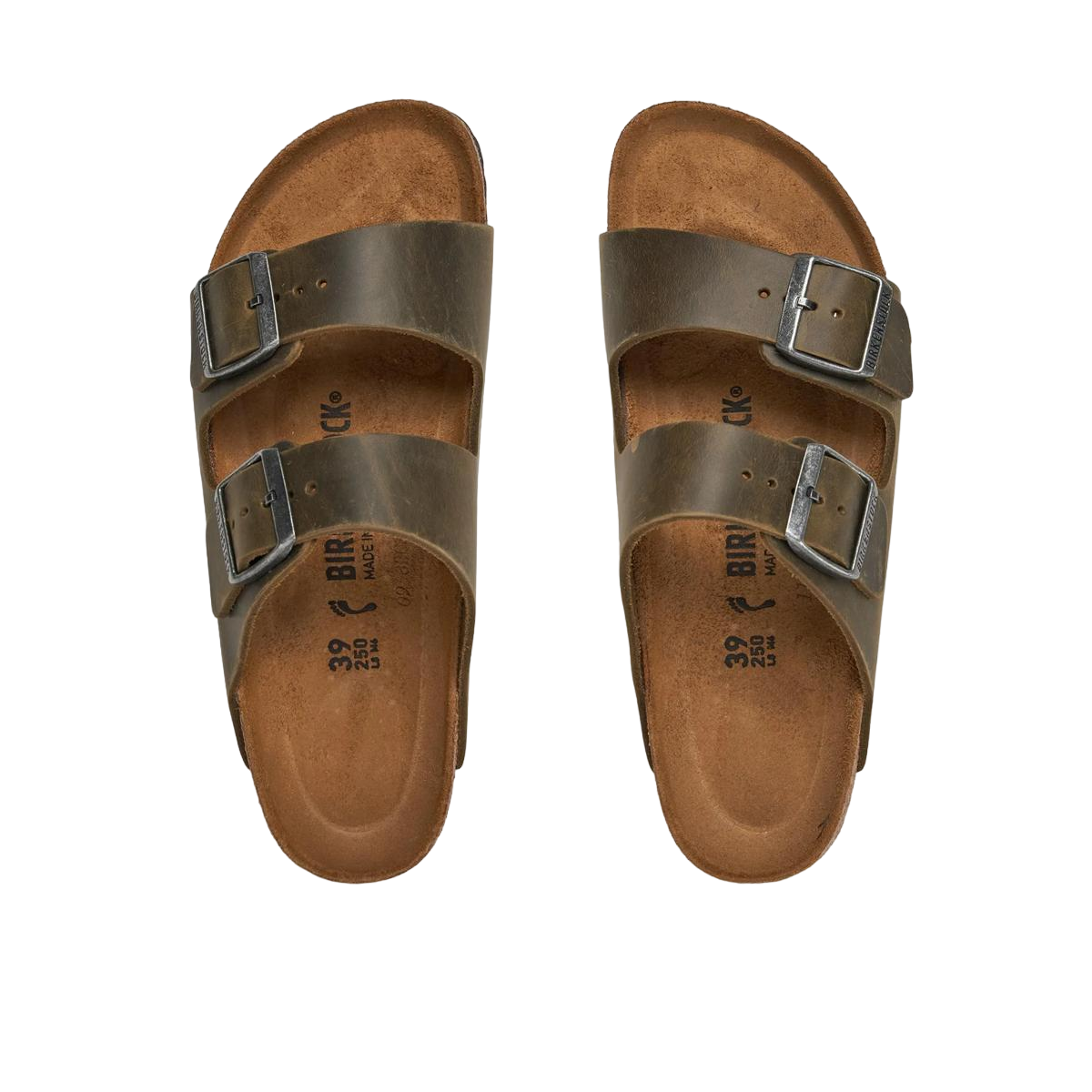 Faux leather sandals BIRKENSTOCK Khaki