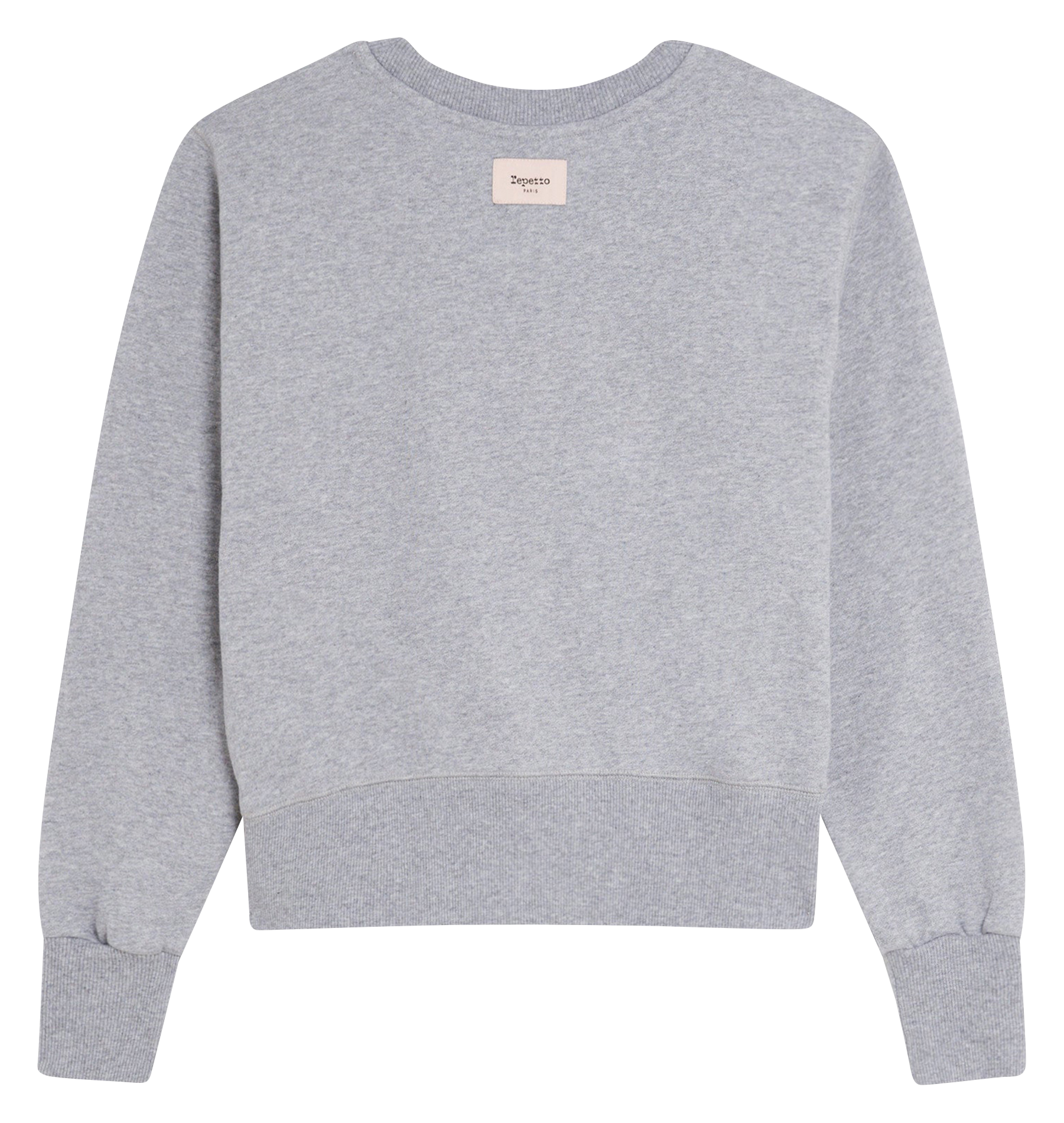 Katoenen sweater met ronde hals en logo REPETTO Grijs