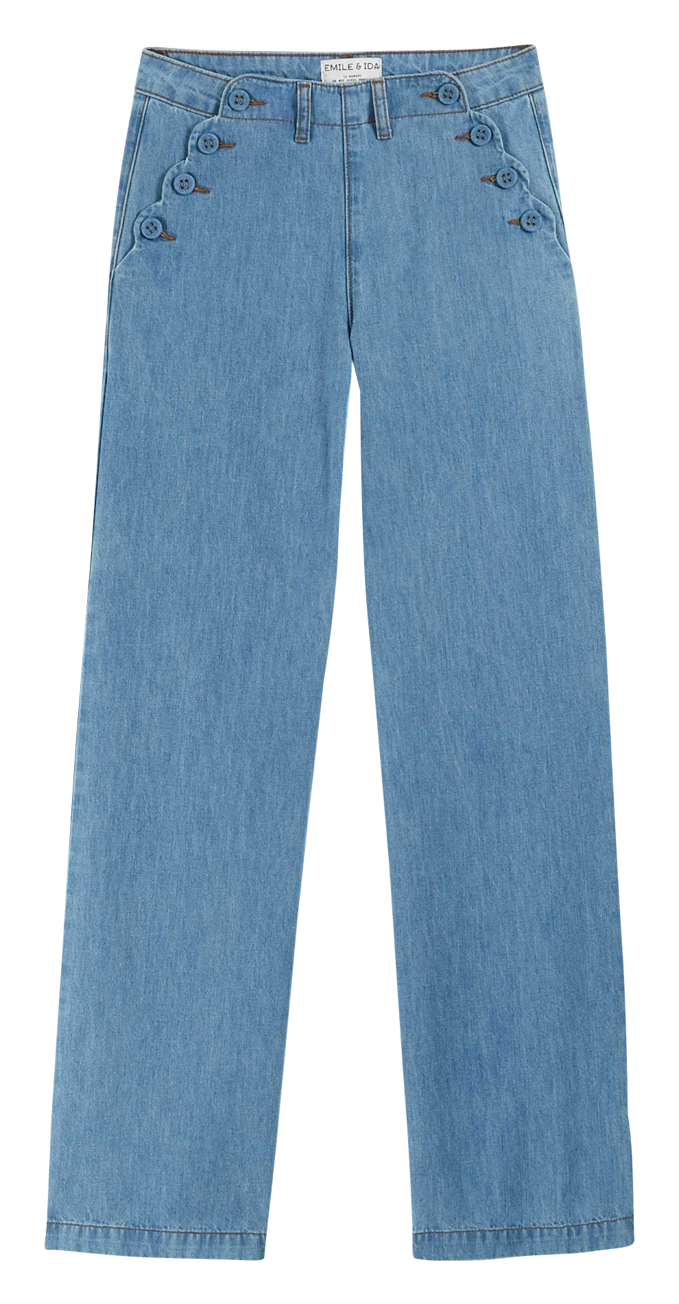 Wijde jeans EMILE ET IDA Blauw