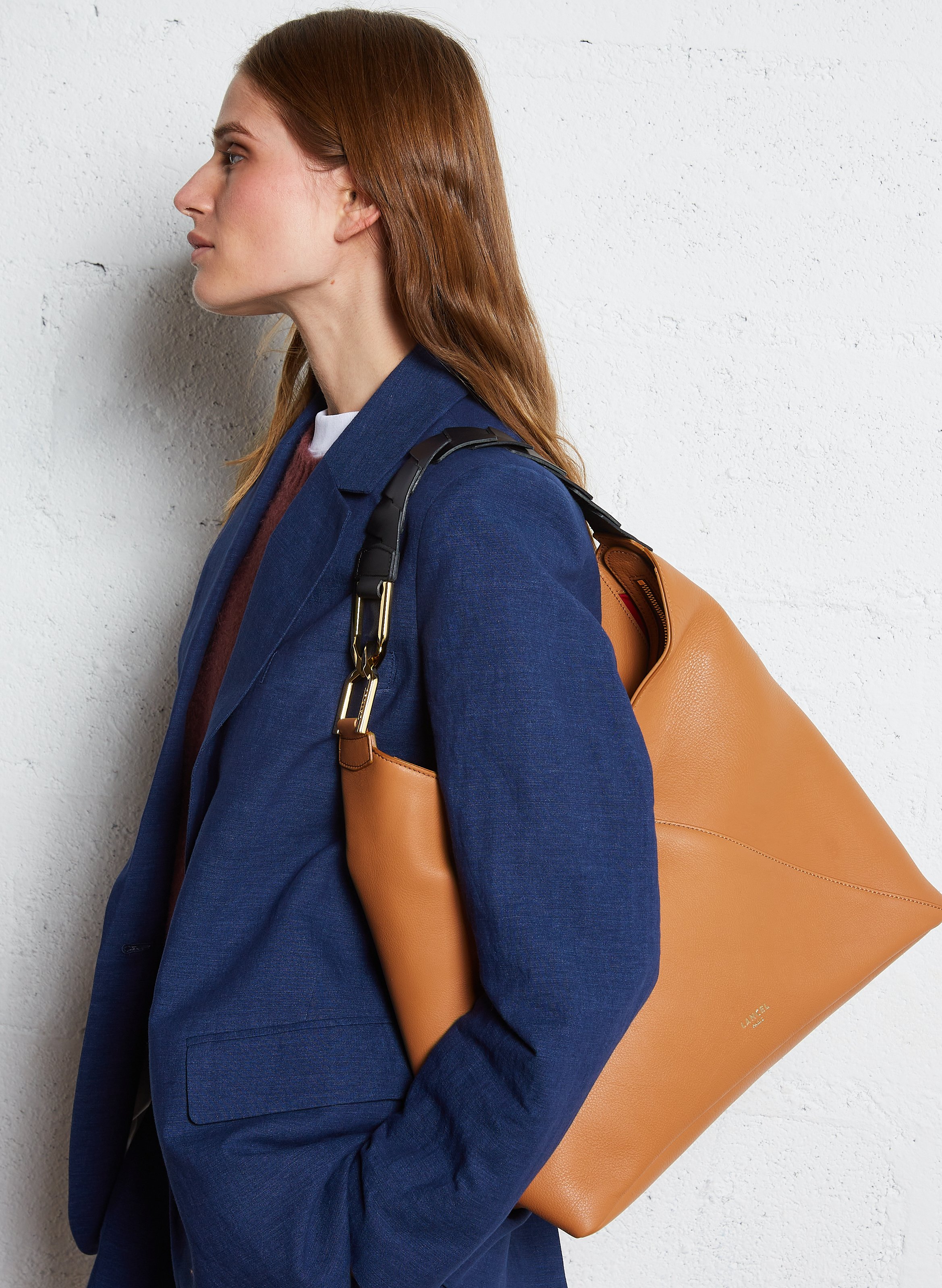 Sac porté épaule en cuir LANCEL Marron