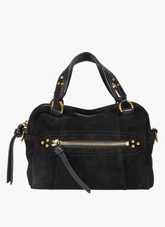 Bolso bandolera de piel con cremallera Noir Jerome dreyfuss
