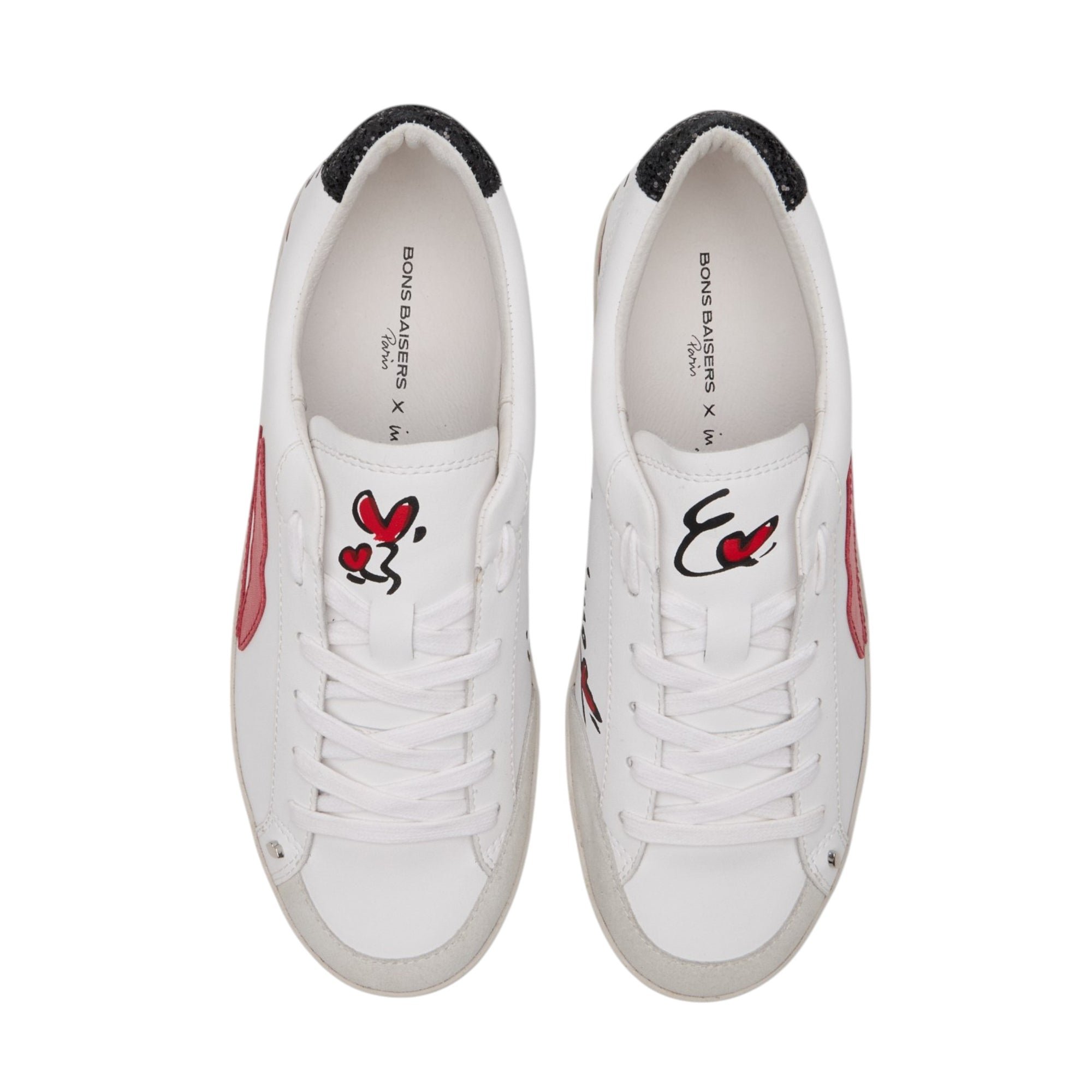 Jimmy leather sneakers BONS BAISERS PARIS White