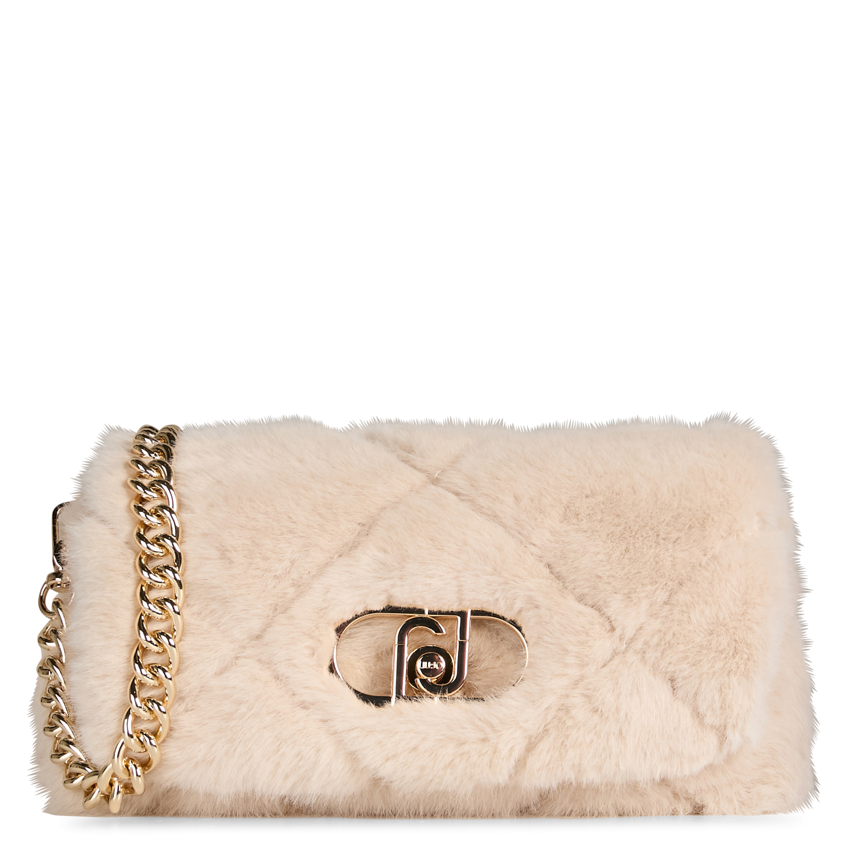 Sac bandoulière en fausse fourrure LIU JO Blanc