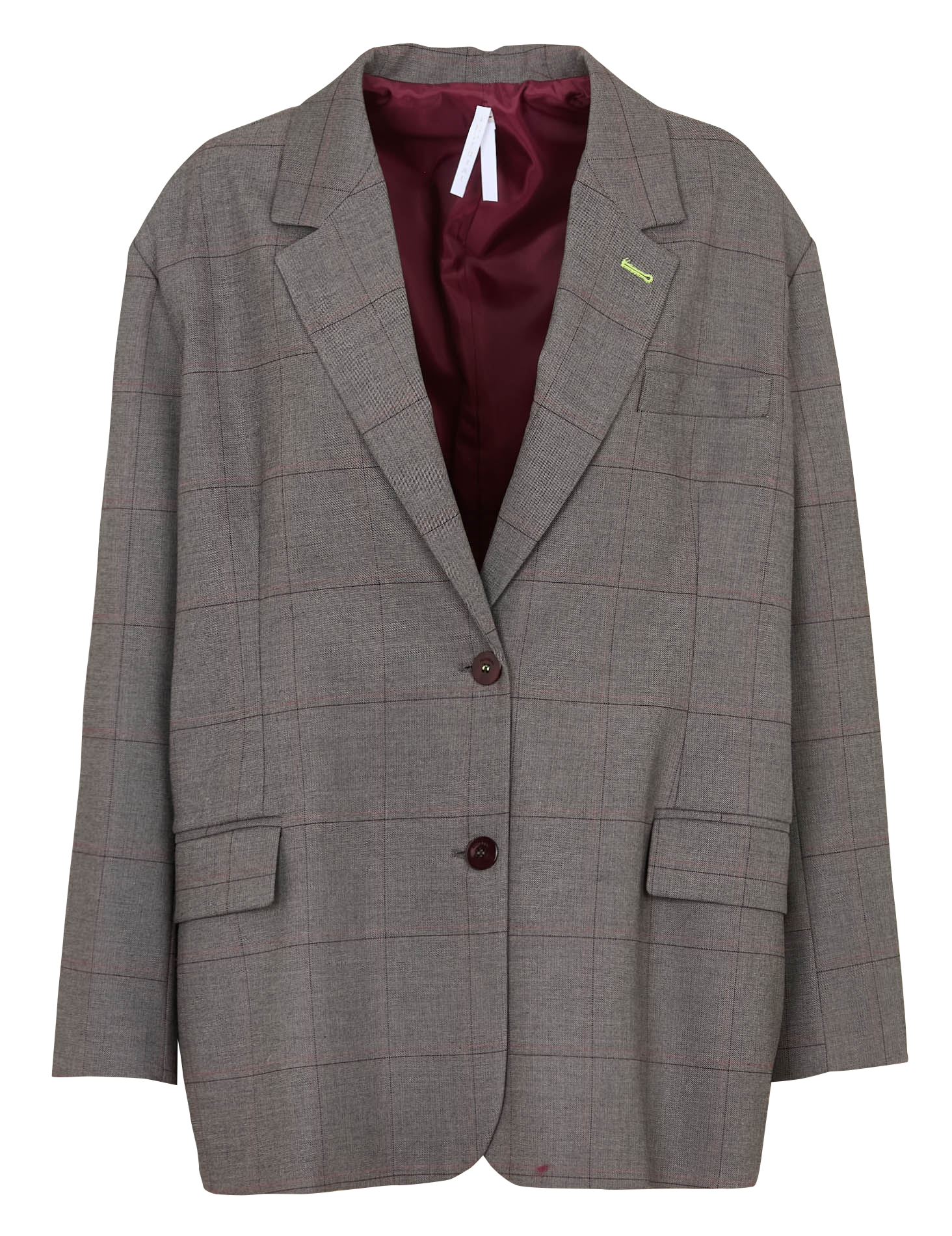 Veste tailleur oversize à carreaux IMPERIAL Gris