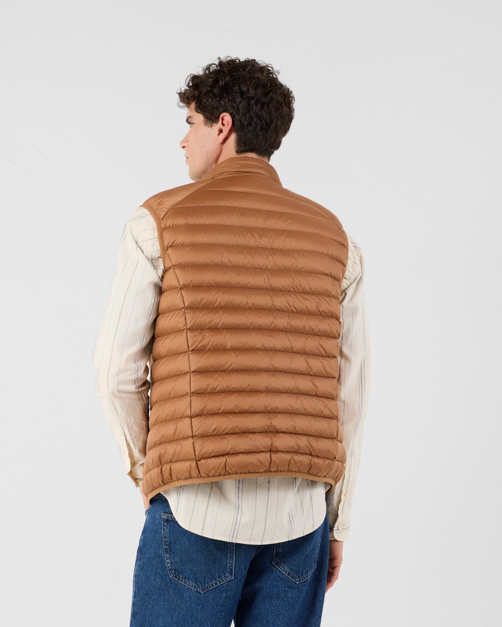 Sleeveless puffer jacket Tom JOTT Brown