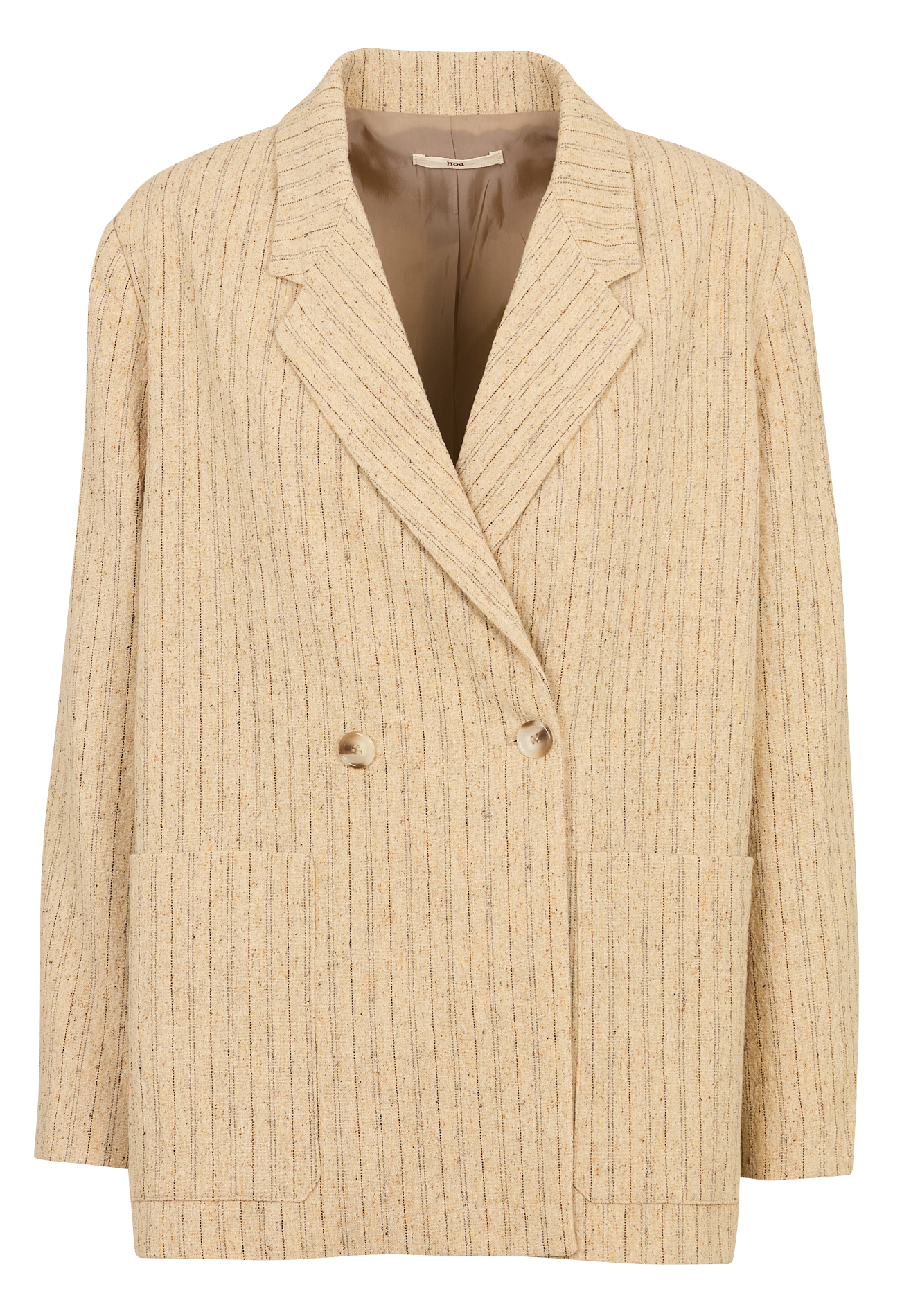 Oversized striped blazer-style jacket HOD PARIS Beige