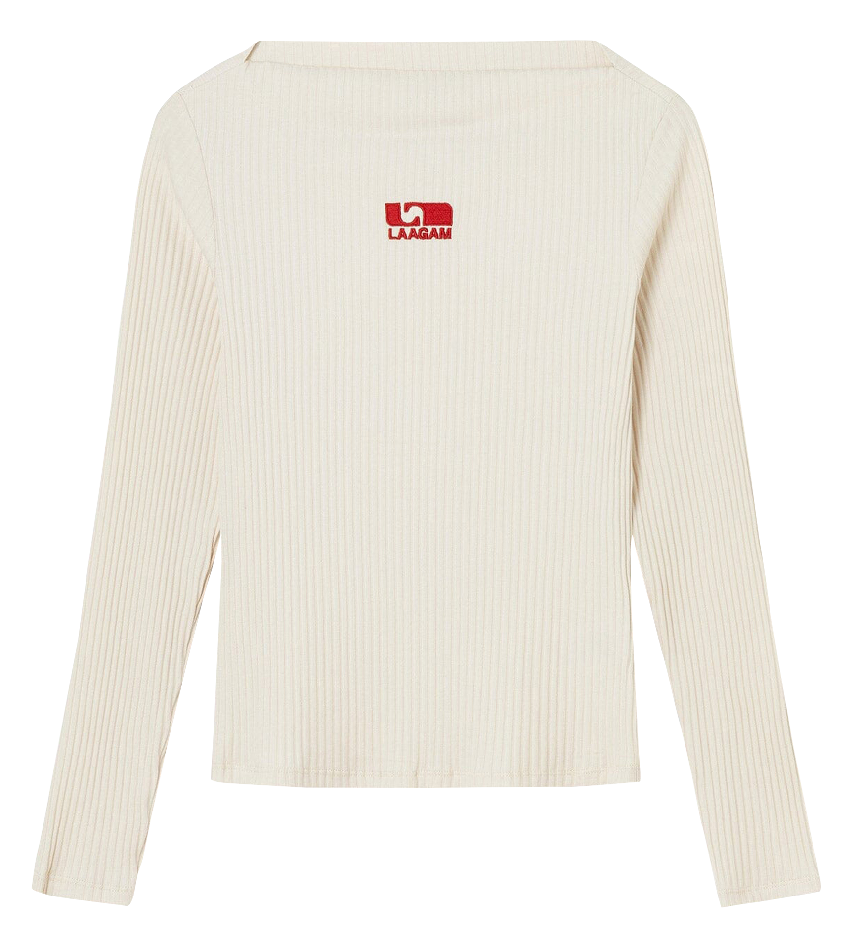 Fitted Boat Neck T-shirt LAAGAM Beige