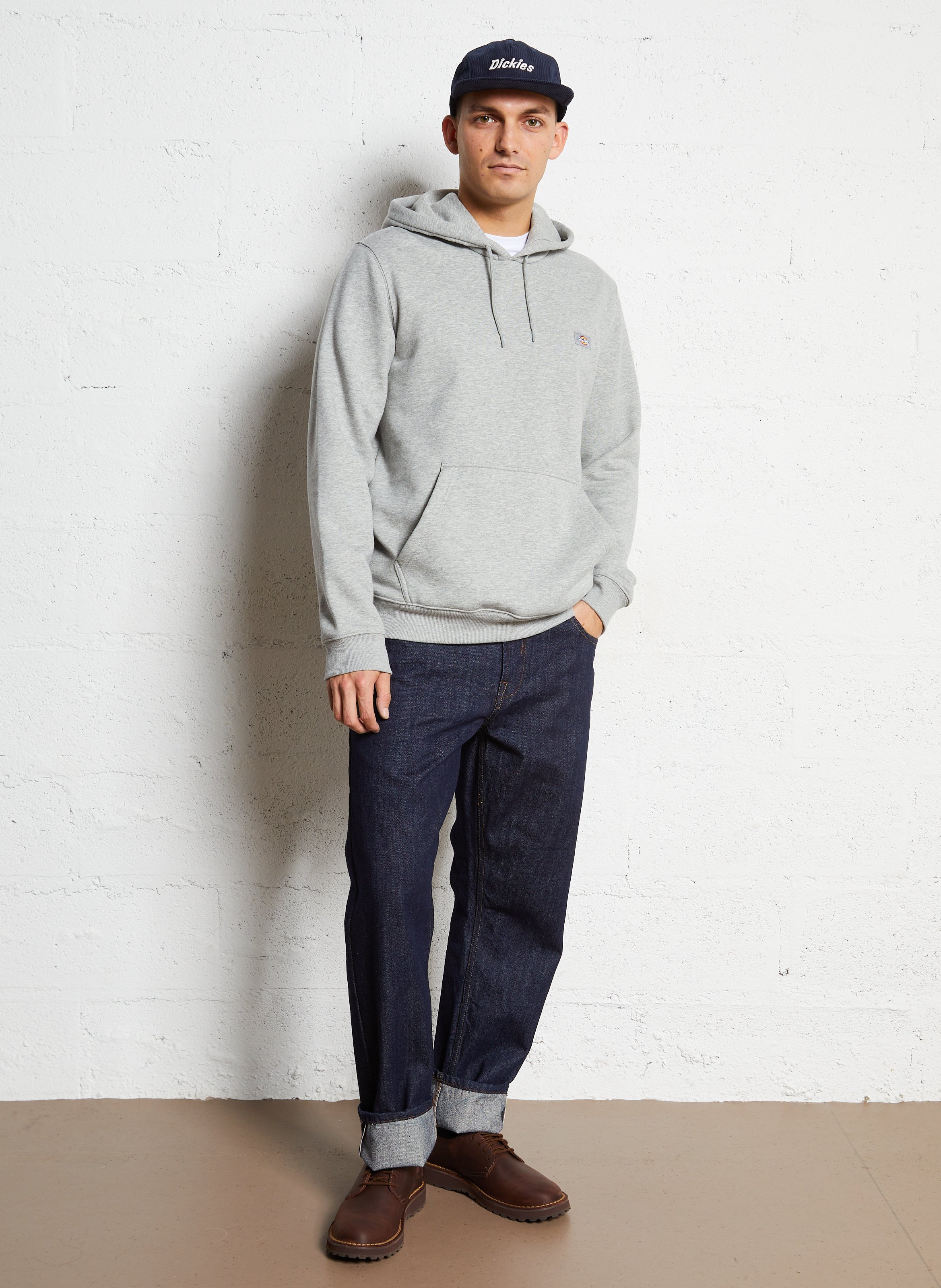 Hoodie van gemengd katoen DICKIES Grijs