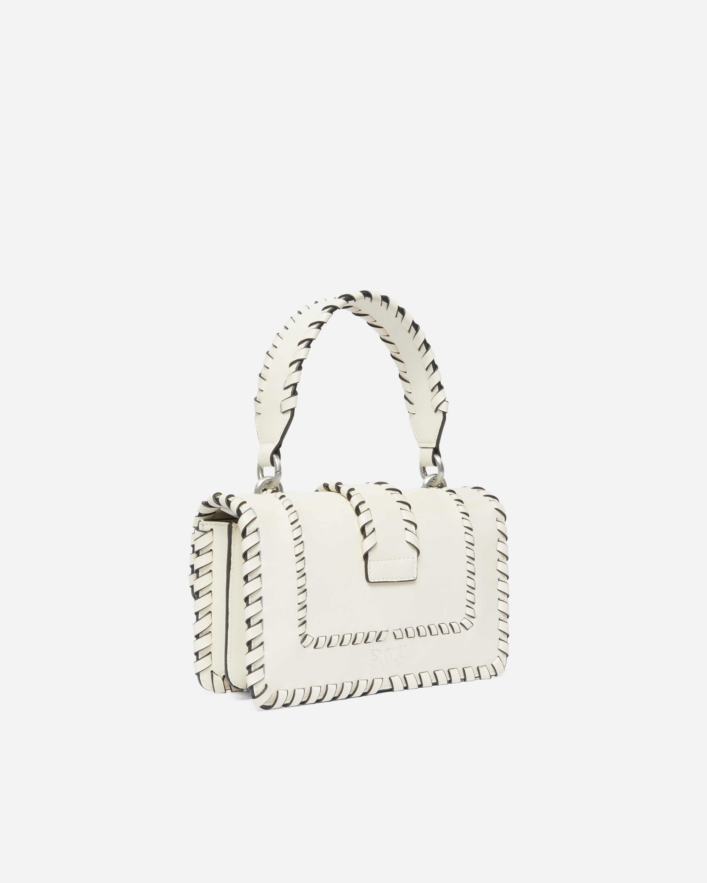 Small leather mini love bag PINKO White