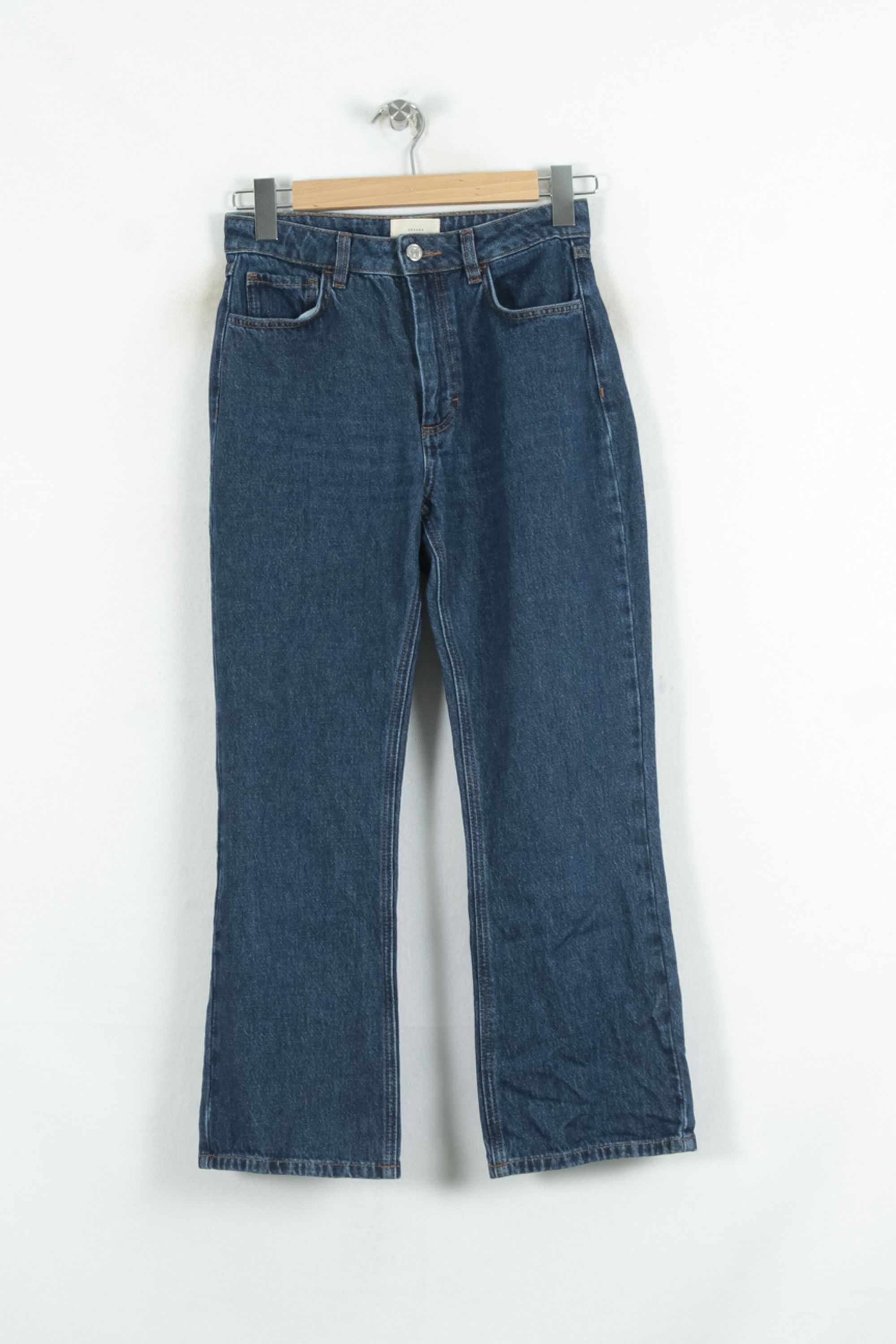 Cropped slim jeans with studs SEZANE - Seconde main Blue
