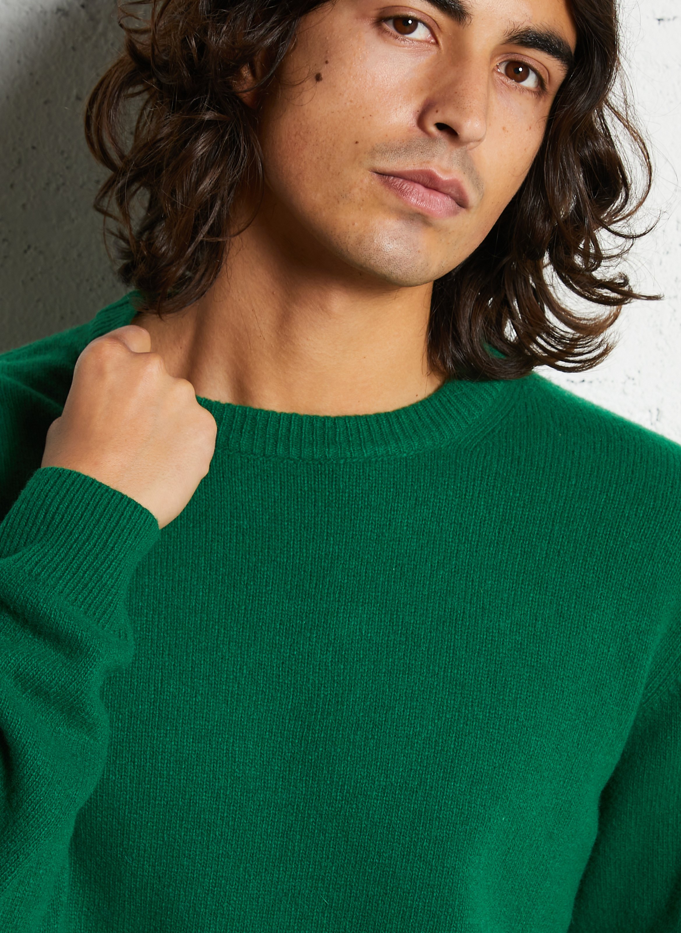 Alpaca wool sweater CASUAL FRIDAY Green