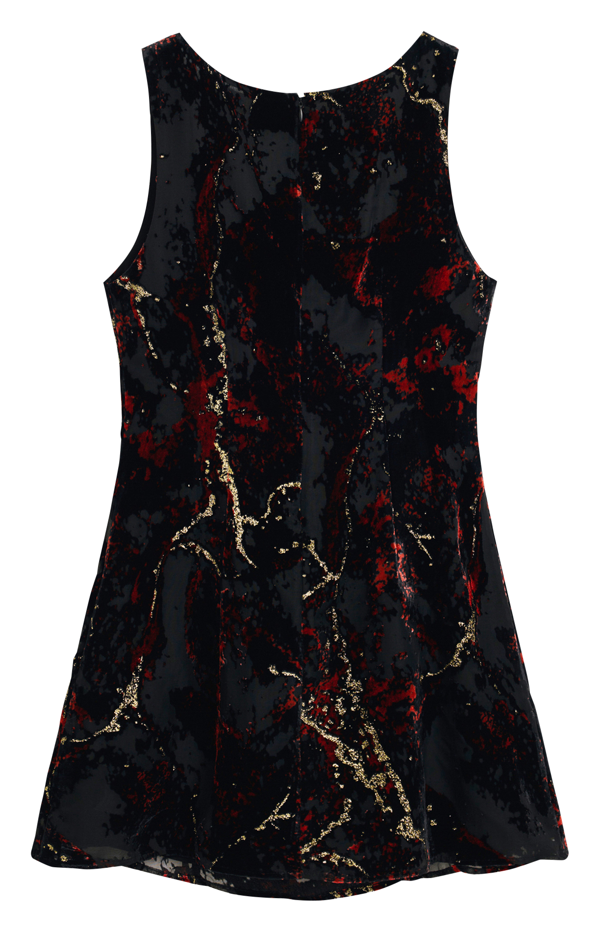 Robe courte col carré imprimée DESIGUAL Noir