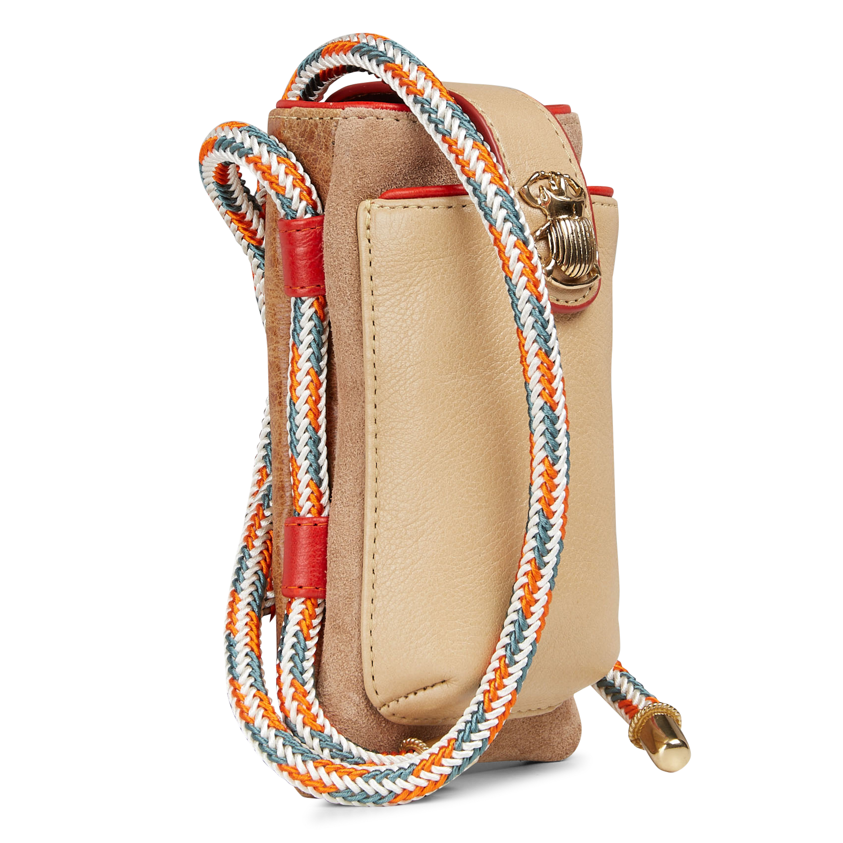 Handytasche aus Leder CLARIS VIROT Beige