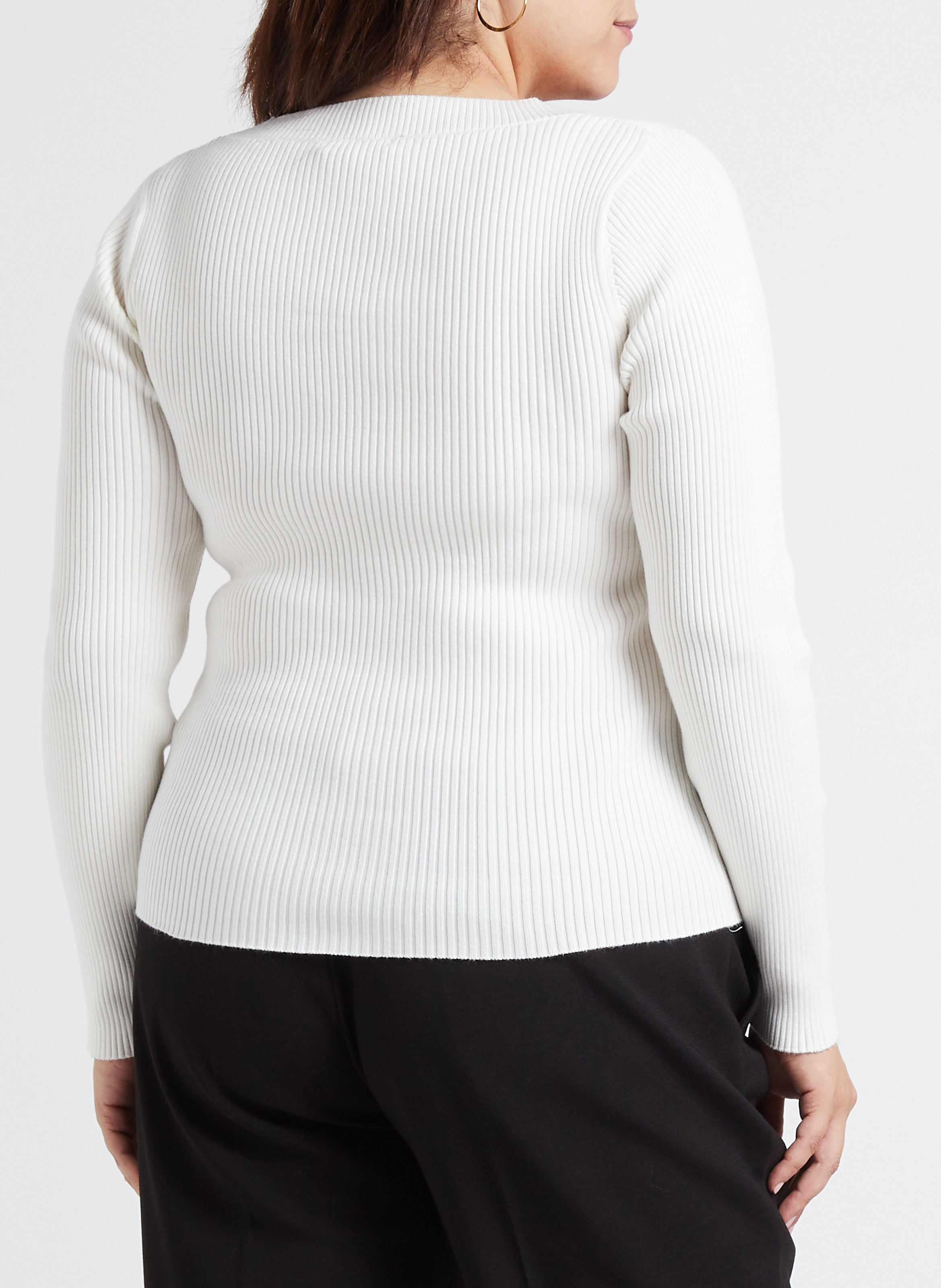 Figurbetontes Top mit V-Ausschnitt GINA TRICOT Weiss