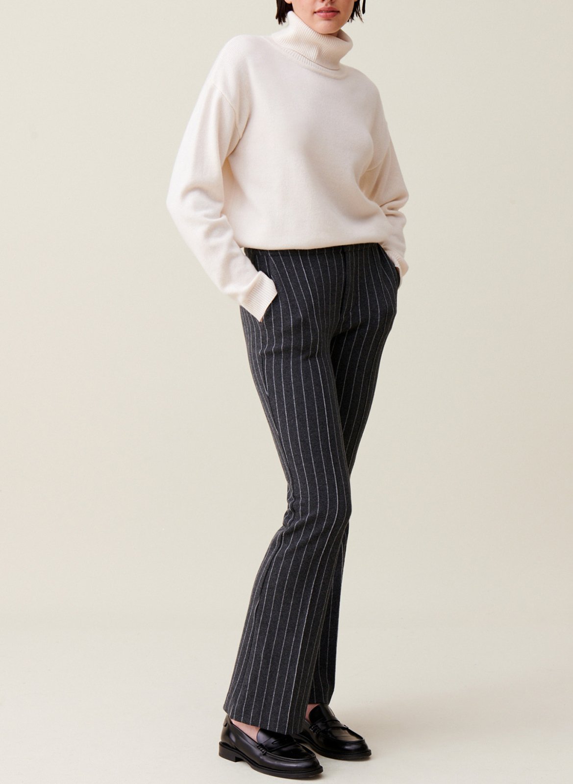 Pantalon flare rayé en coton mélangé CLAUDIE PIERLOT Multicolore