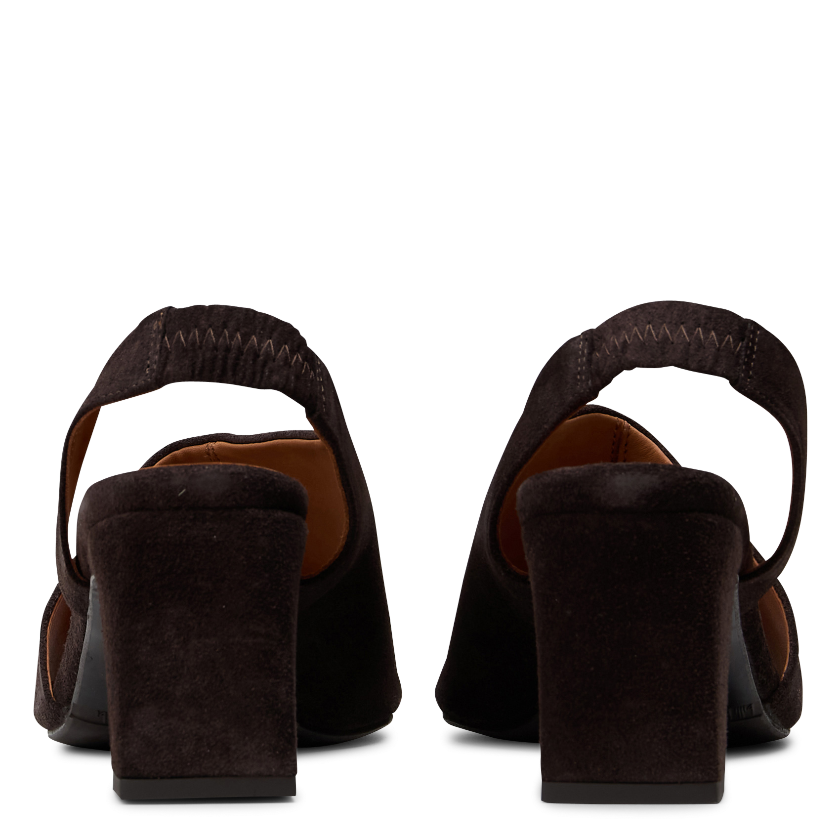 Sandales à talon en cuir Marron