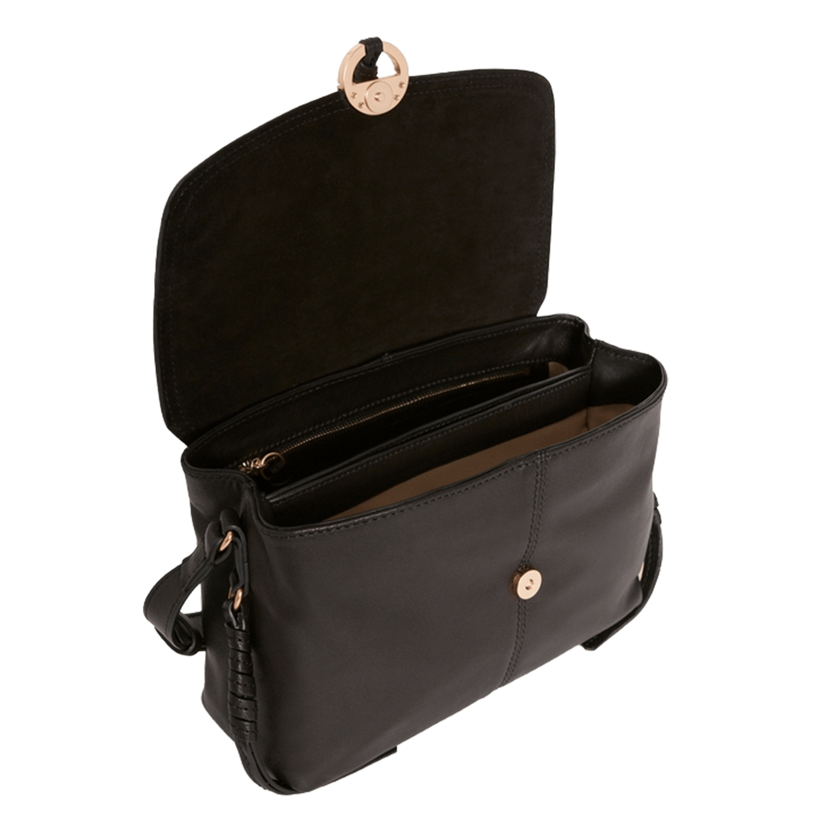Sac bandoulière en cuir VANESSA BRUNO Noir