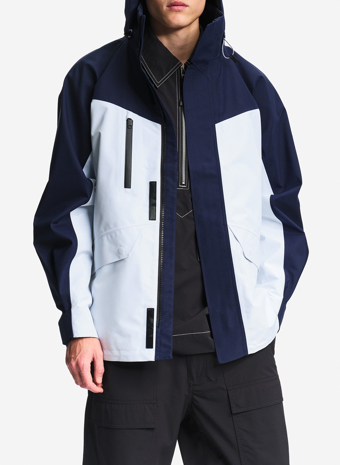 Zweifarbige winddichte Jacke mit Kapuze AIGLE Weiss