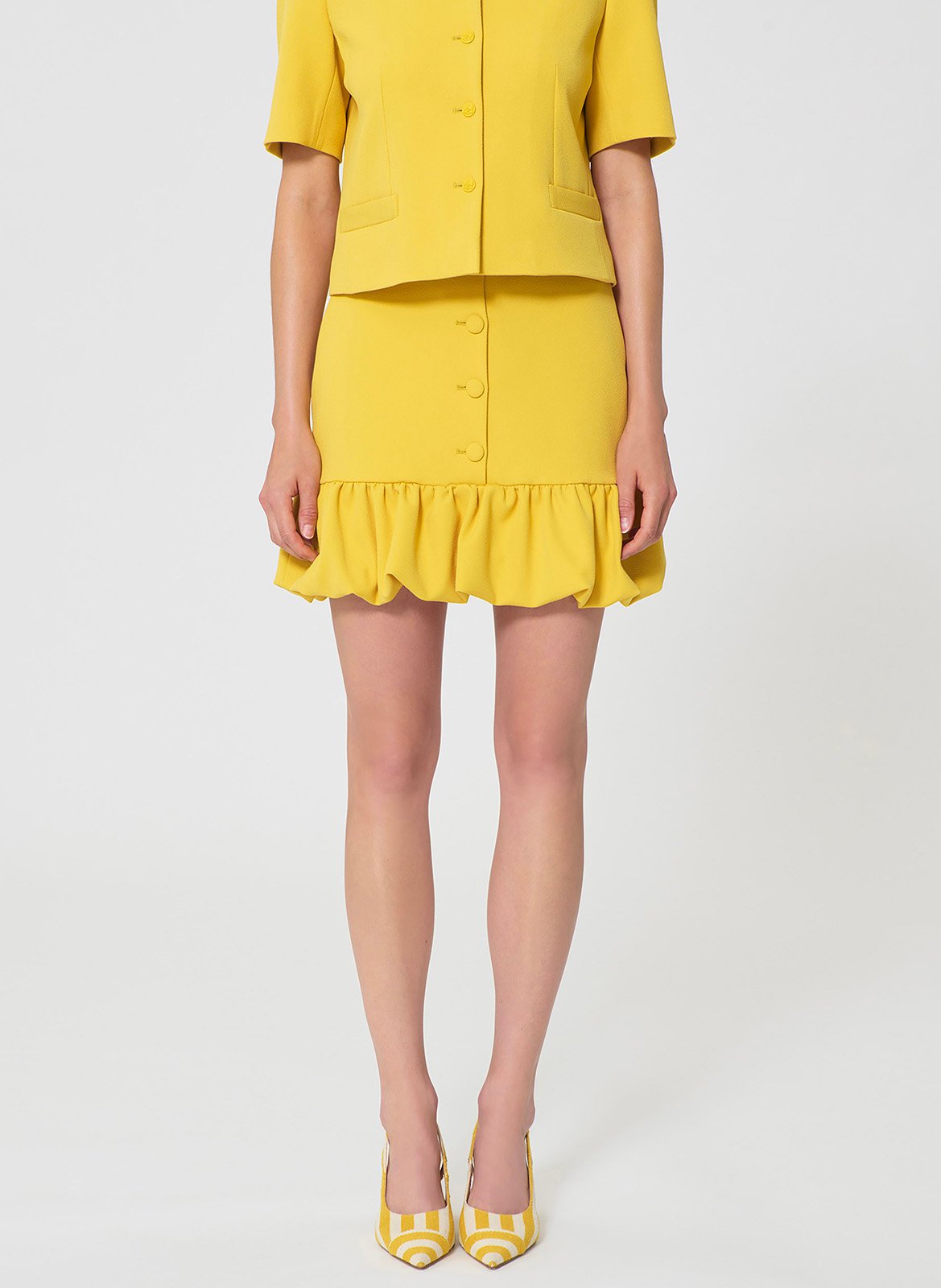 Kurzer Volantrock TARA JARMON Gelb