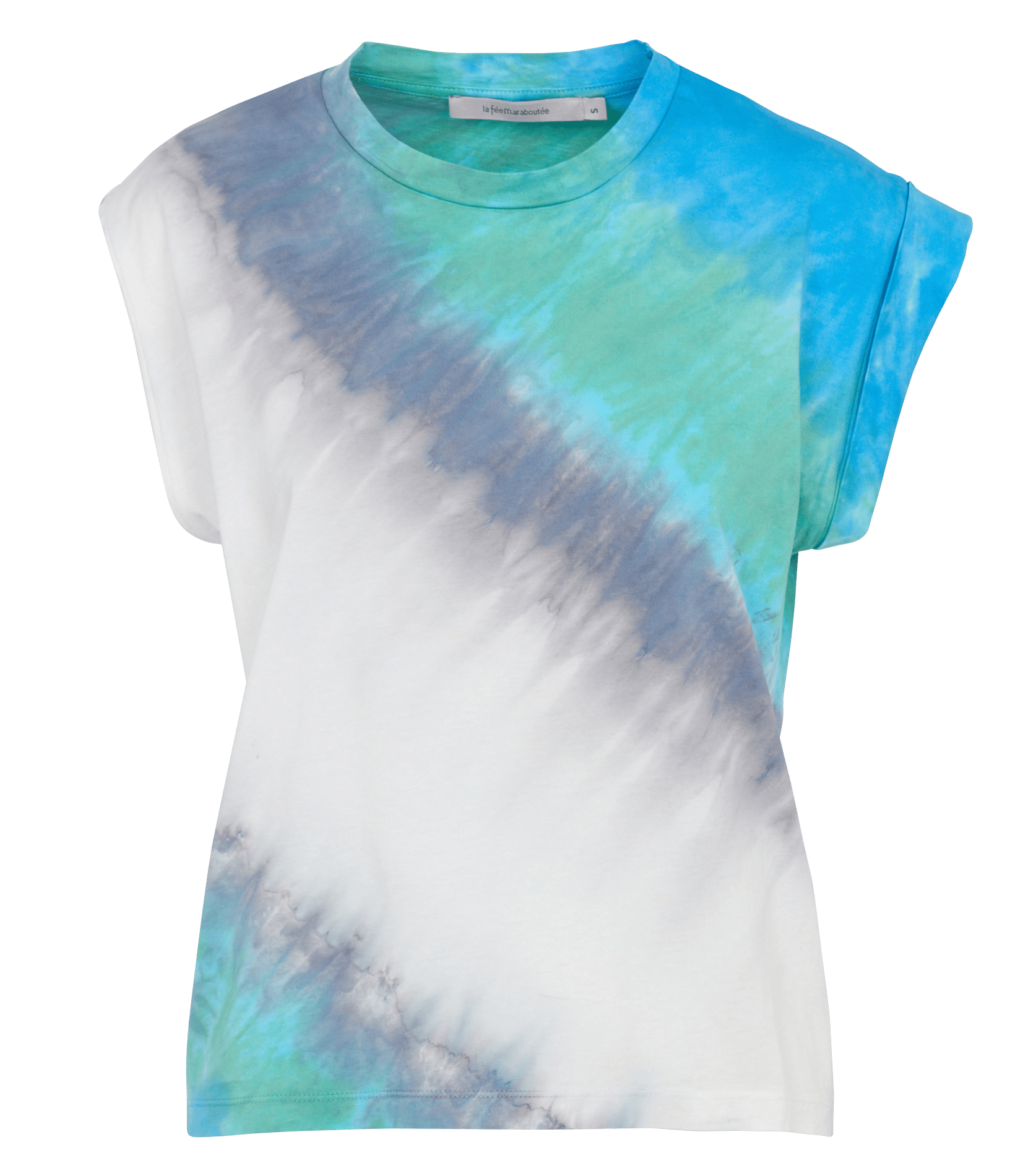 Recht, katoenen T-shirt LA FEE MARABOUTEE Blauw