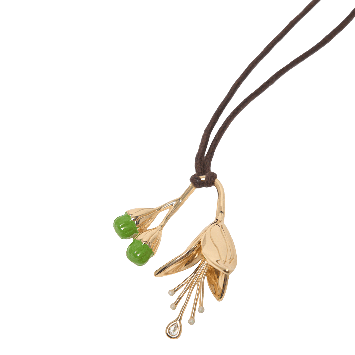 Brass necklace MAJE Golden