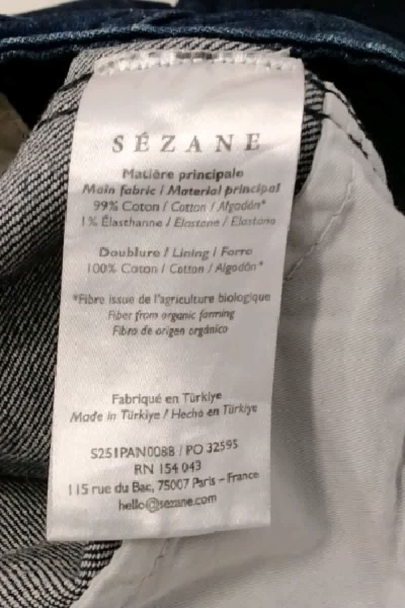 Straight cotton-blend pants SEZANE - Seconde main Blue