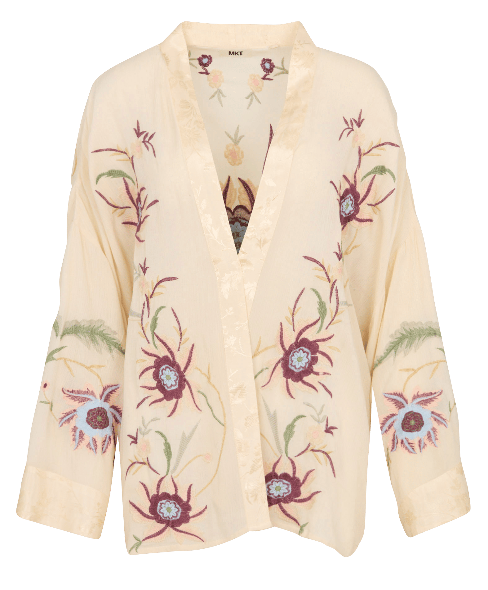Kimono brodé MKT Beige