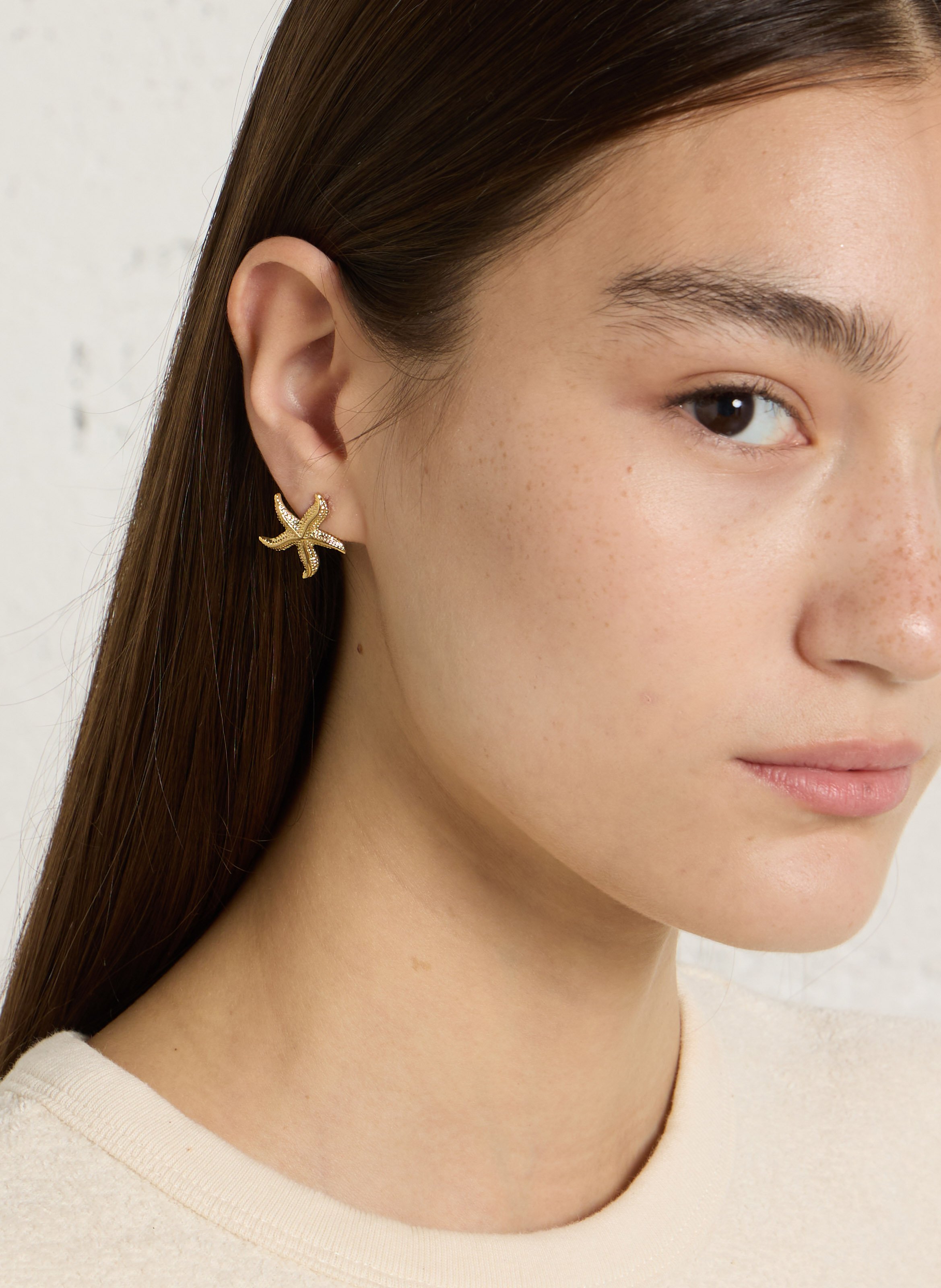 Ohrringe aus Stahl AU PRINTEMPS PARIS Golden