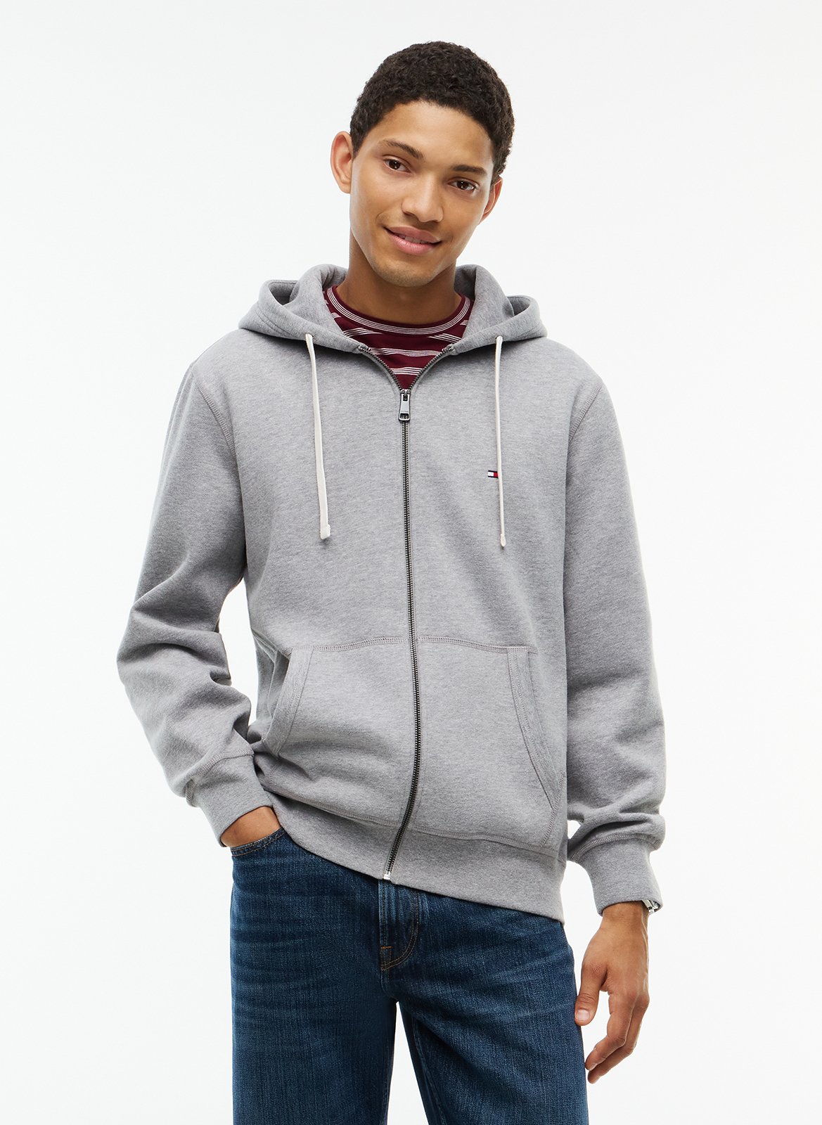 Kapuzensweatshirt aus Baumwoll-Mix mit Reißverschluss TOMMY HILFIGER