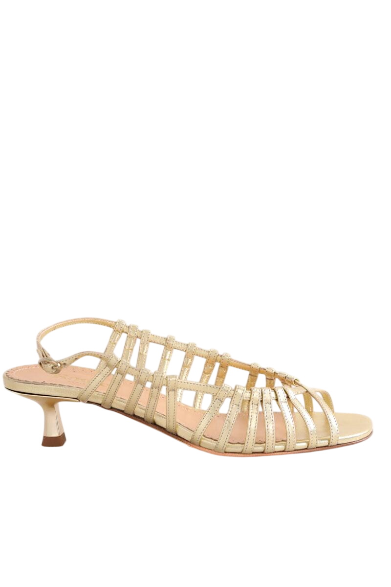 Faux leather sandals ROUJE - Seconde Main Golden