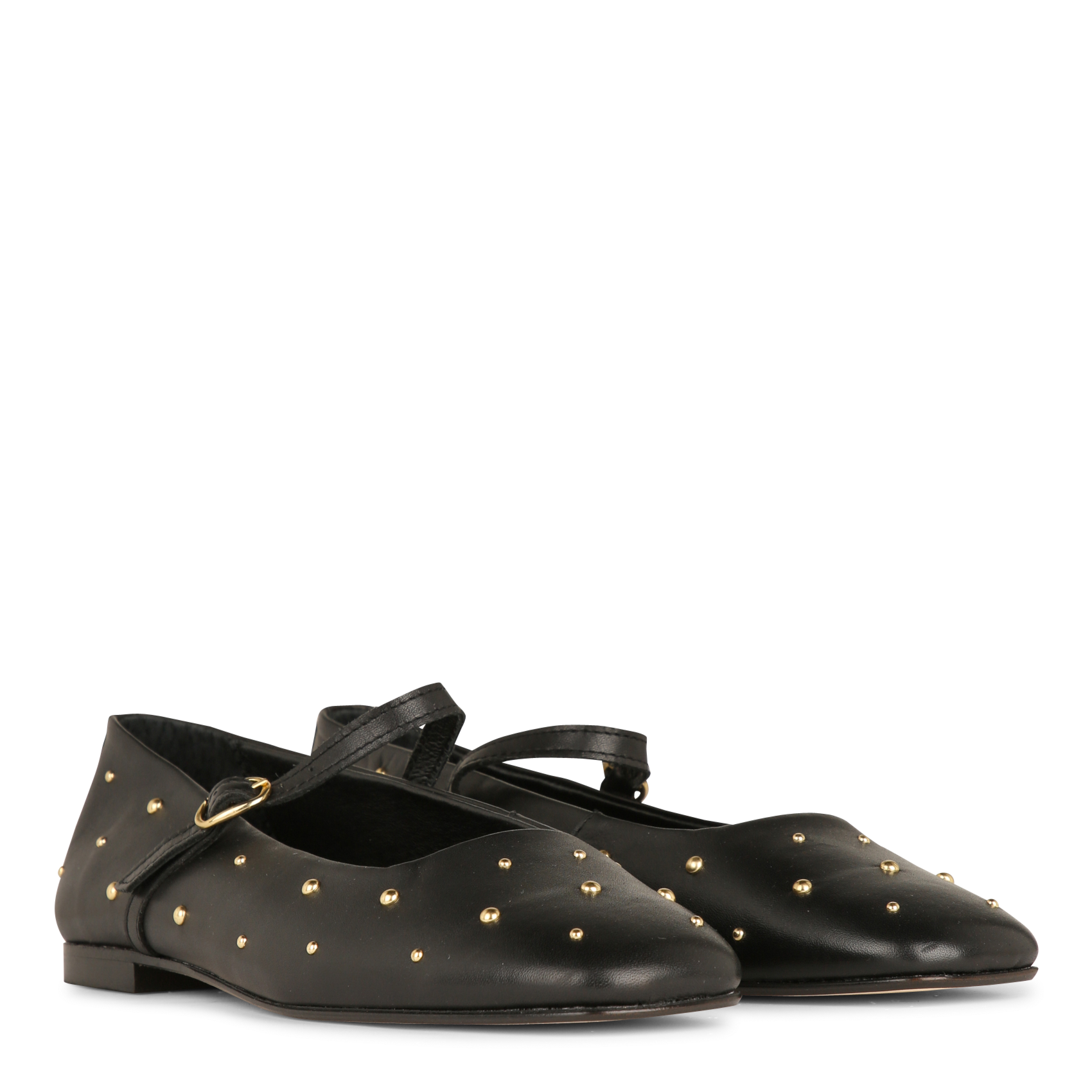 Riemchenballerinas aus Leder LA FEE MARABOUTEE Schwarz