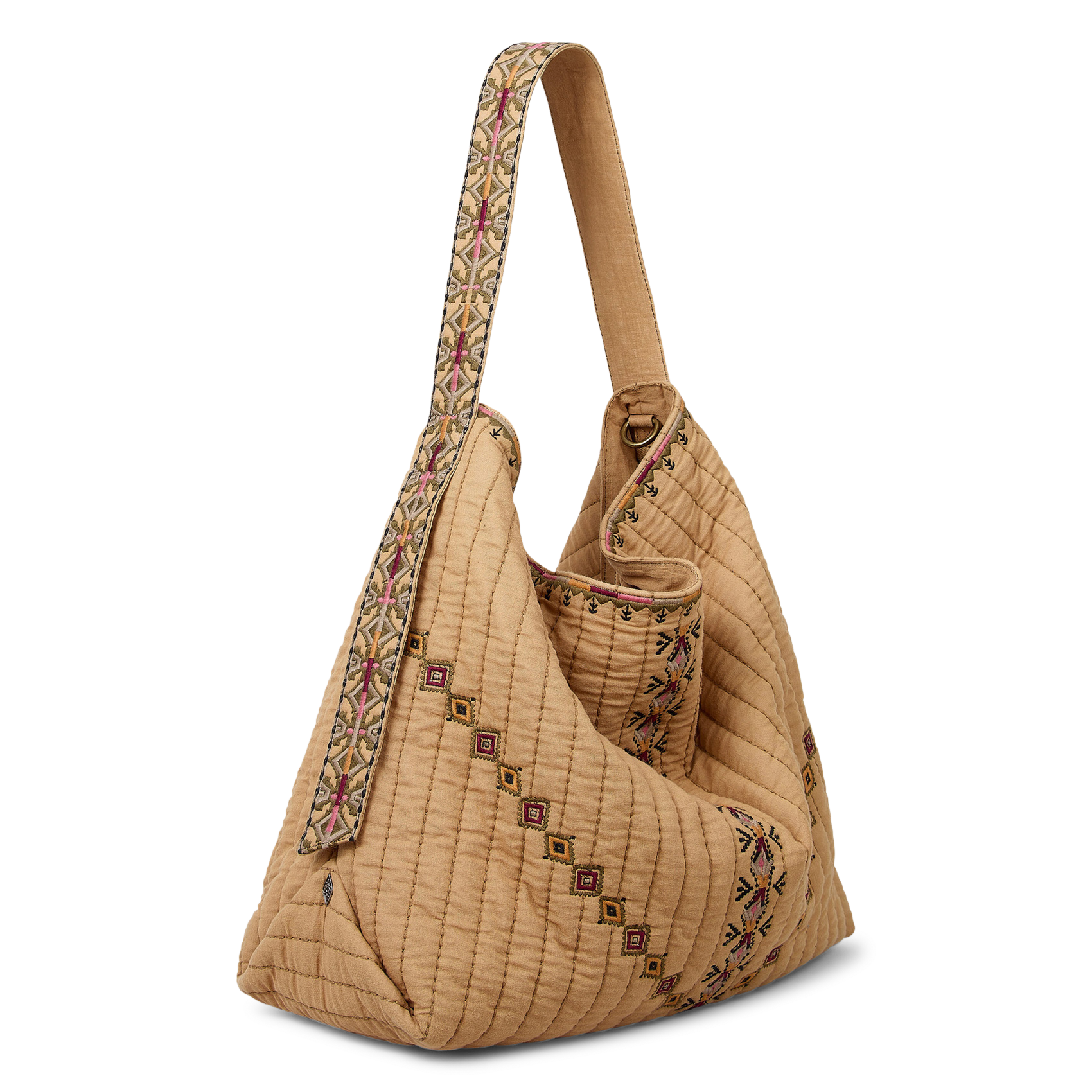 Bolso tote acolchado de algodón BA&SH Beige