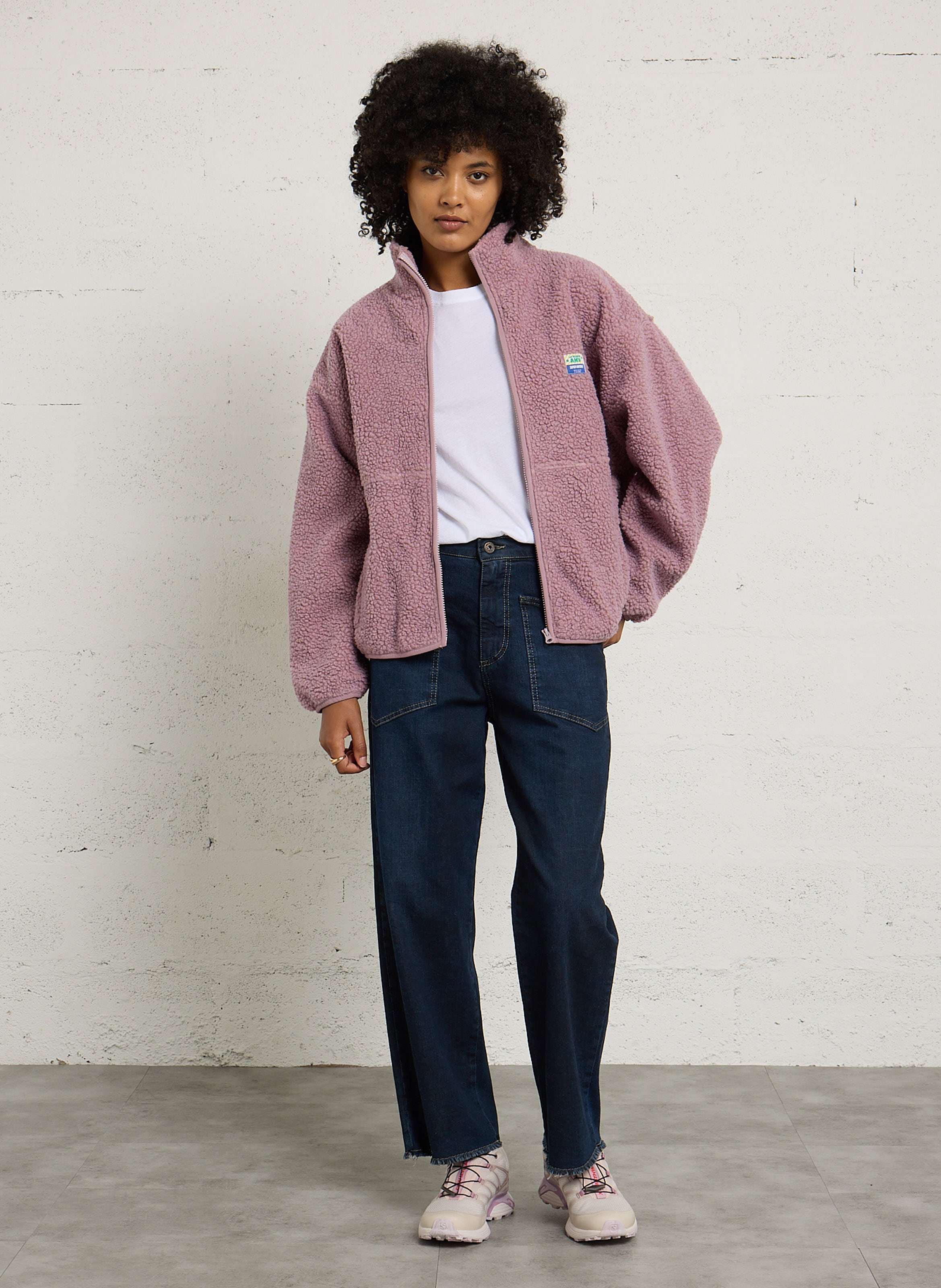 Fleecejack met rits AMERICAN VINTAGE Roze